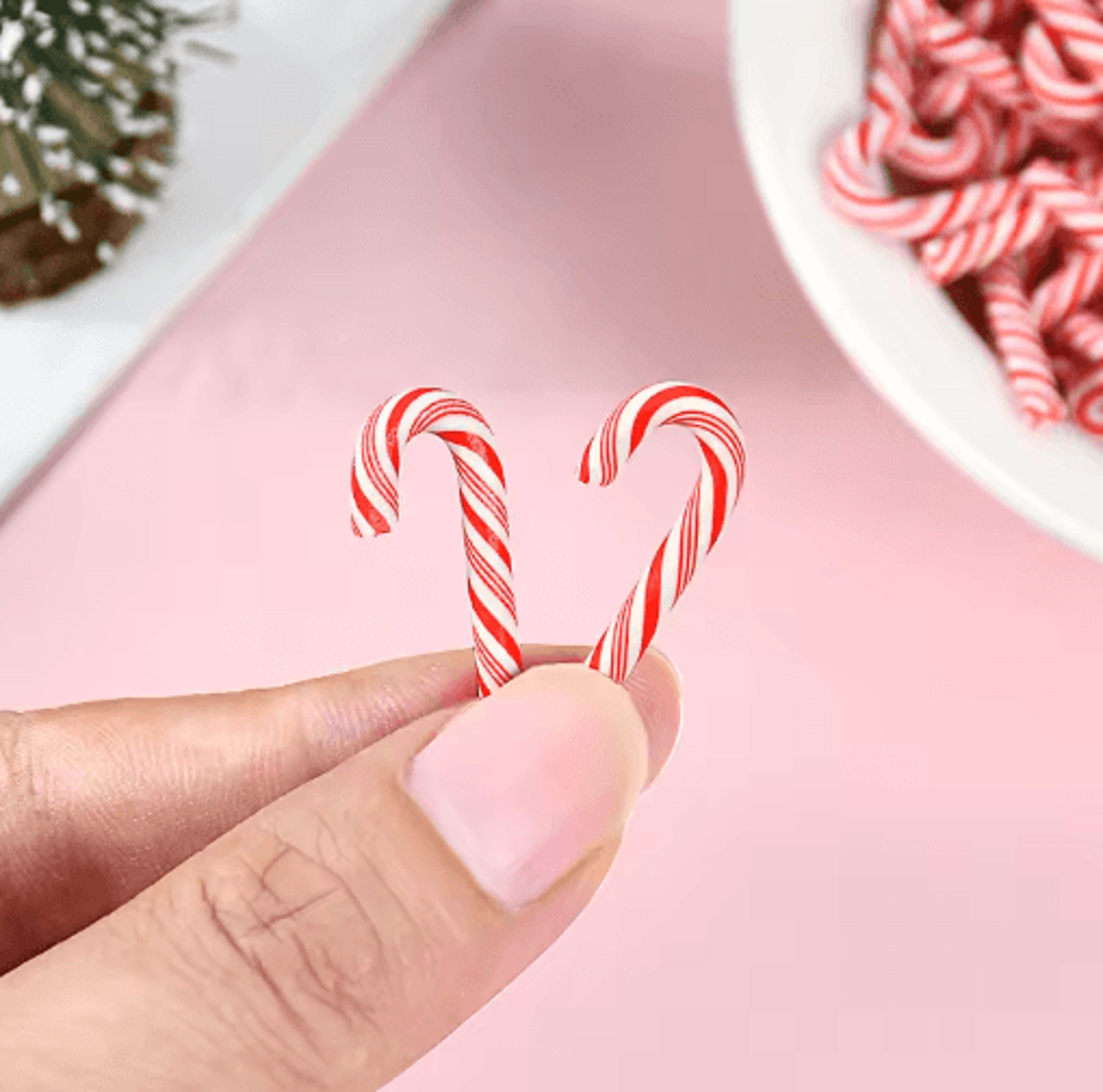 Mini Resin Candy Cane Ornaments For Christmas Tree  DIY Crafts 6