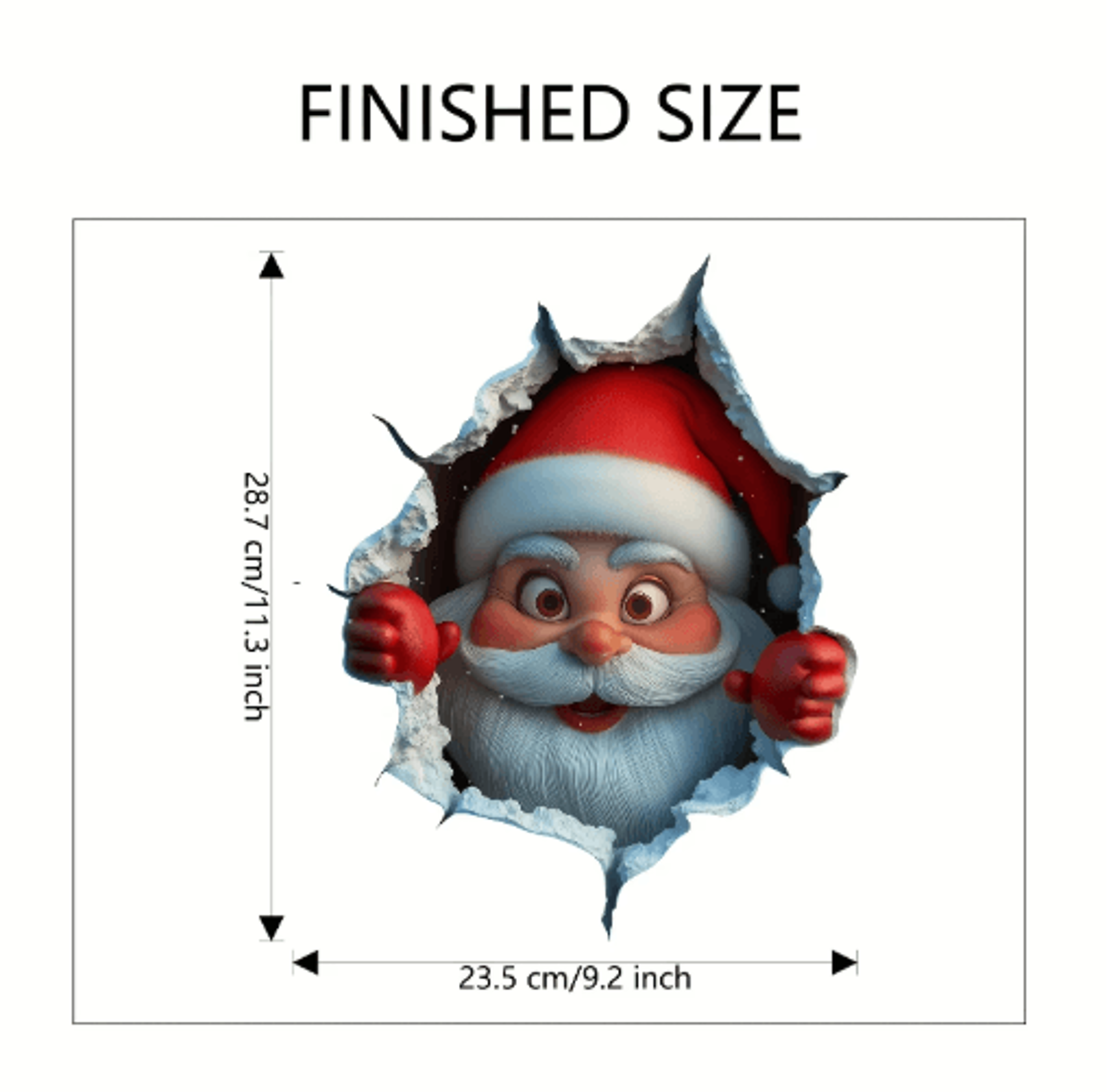 Festive Santa Claus Christmas Wall Sticker For Home Decor 4