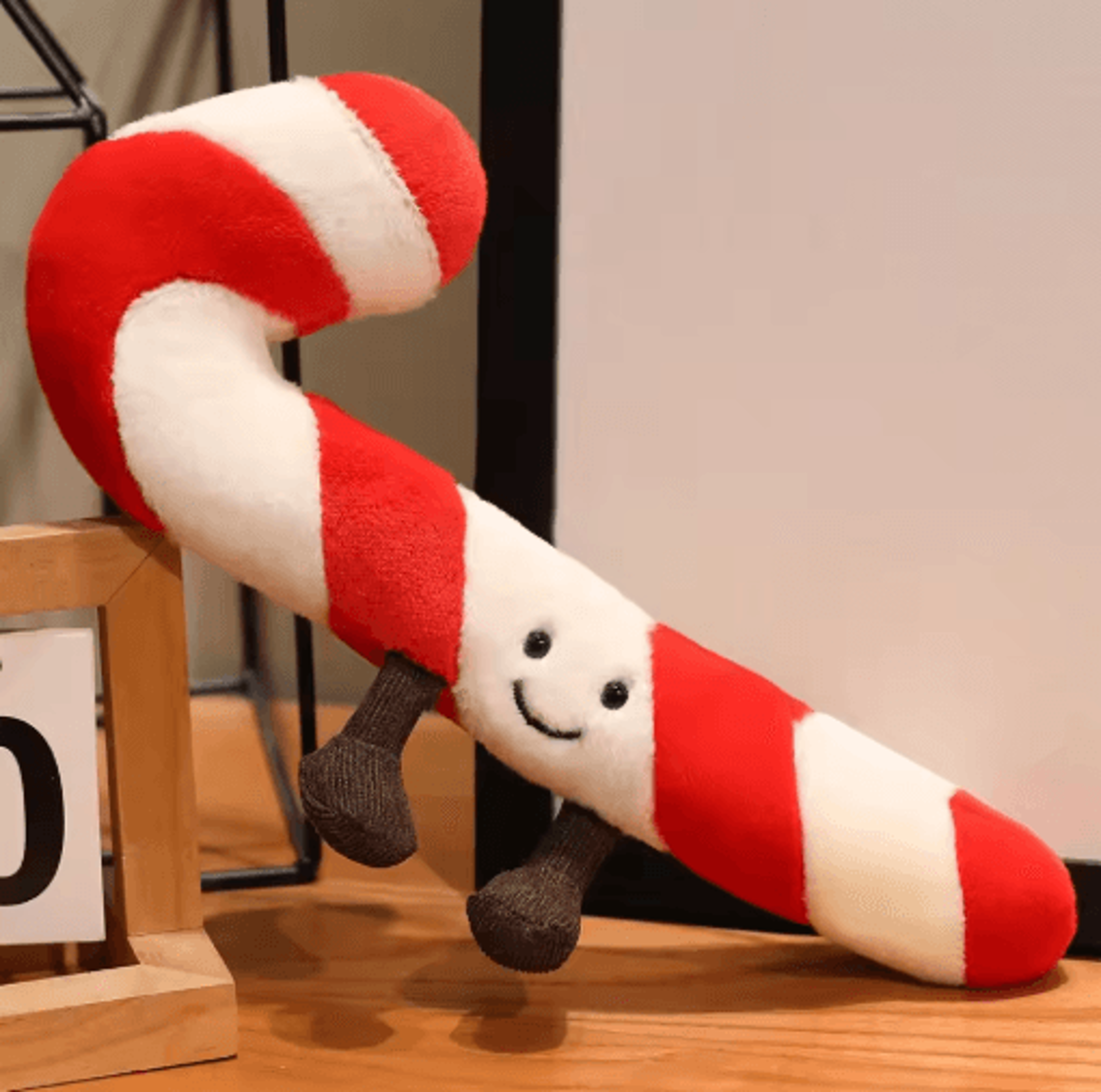 candy cane christmas throw pillow – festive holiday decorative cushion