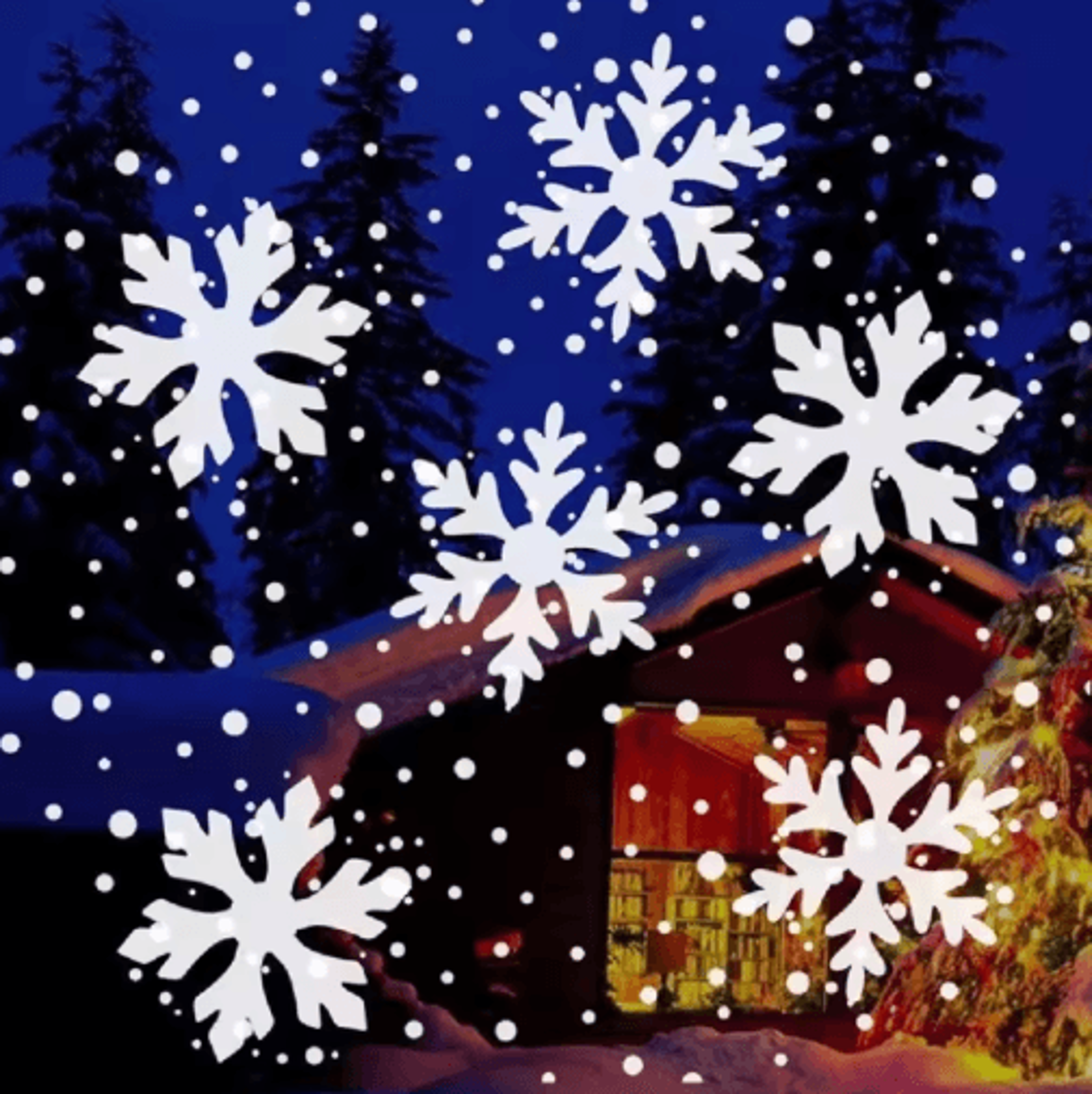 LED Snowflake Projector Light  USB Christmas Holiday Projection Lamp 4