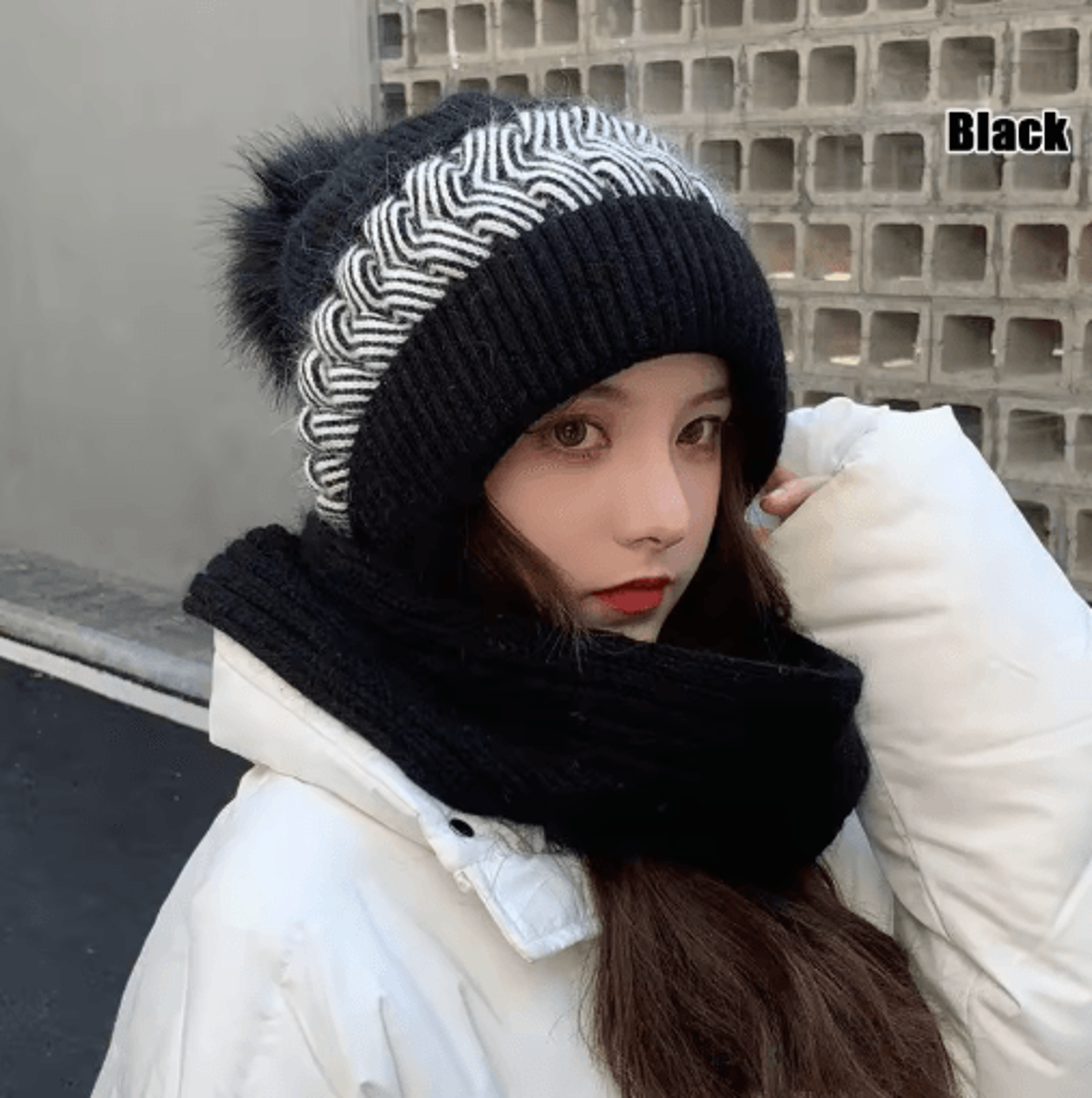 CozyShield Knitted Scarf Beanie  Womens Winter Ear Protection Beanie Hat  Neck Warmer 4