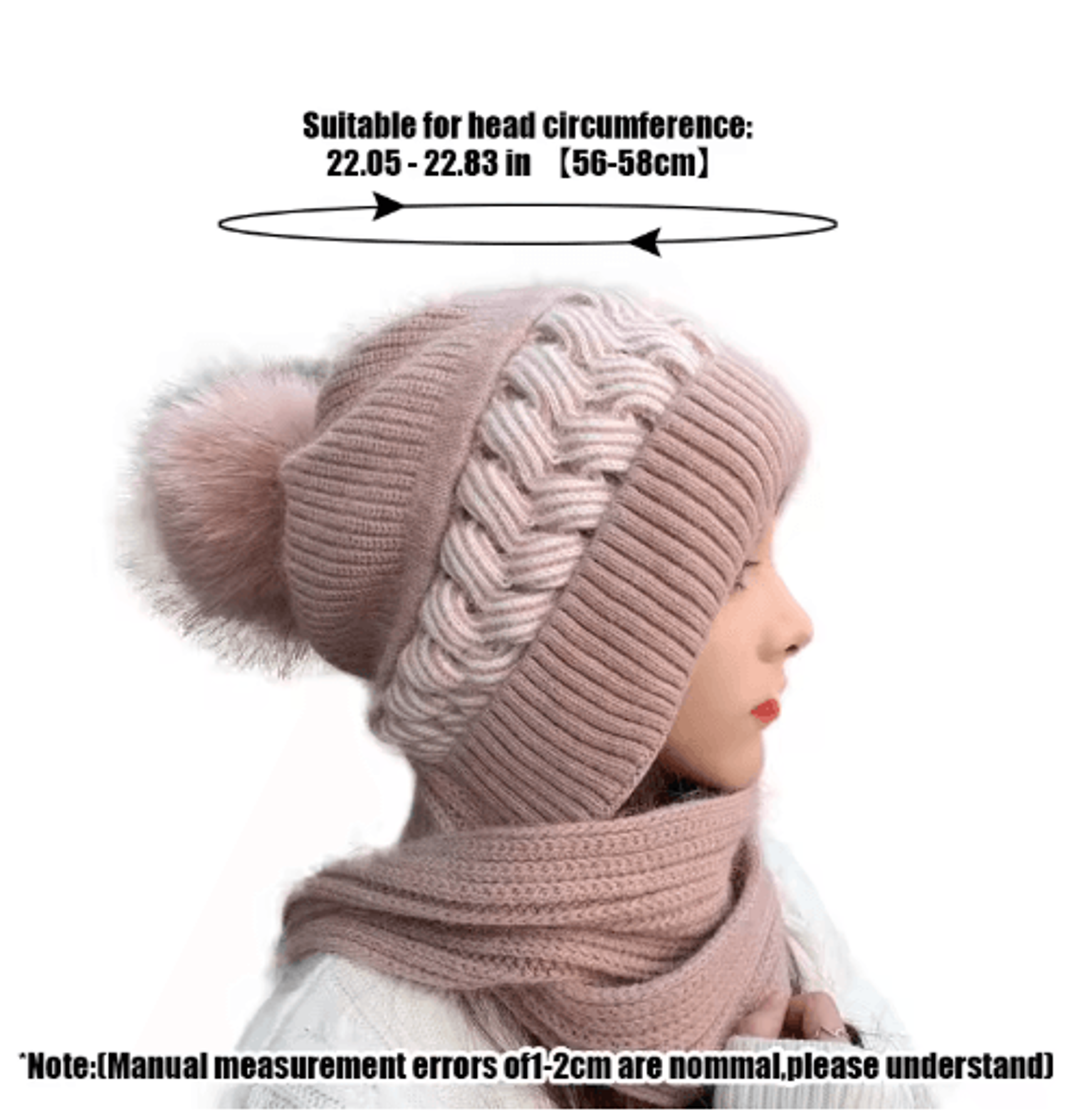 CozyShield Knitted Scarf Beanie  Womens Winter Ear Protection Beanie Hat  Neck Warmer 8