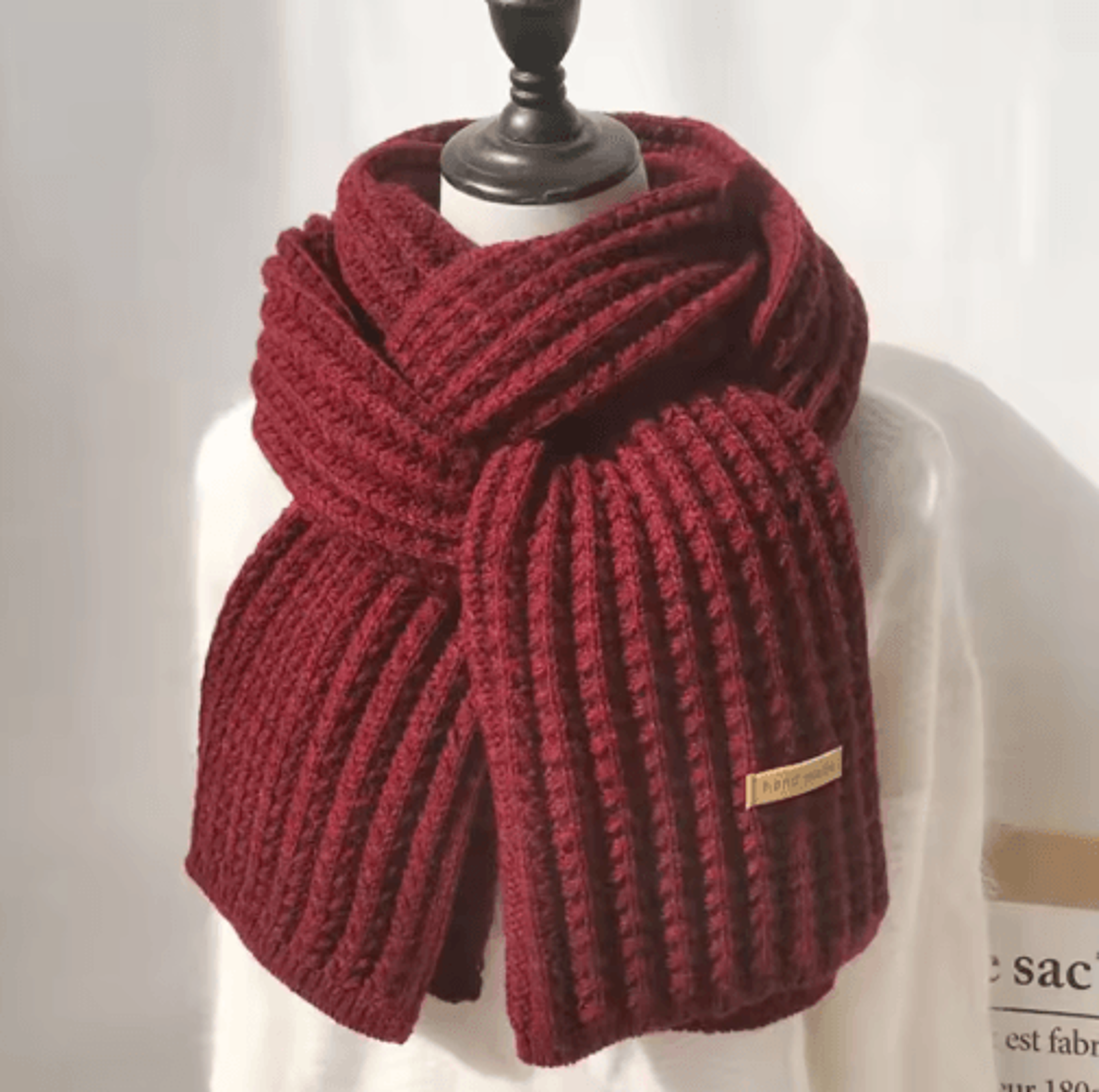 CozyCable Cashmere Knit Scarf  Chunky Winter Wrap Scarf For Women  Men 5