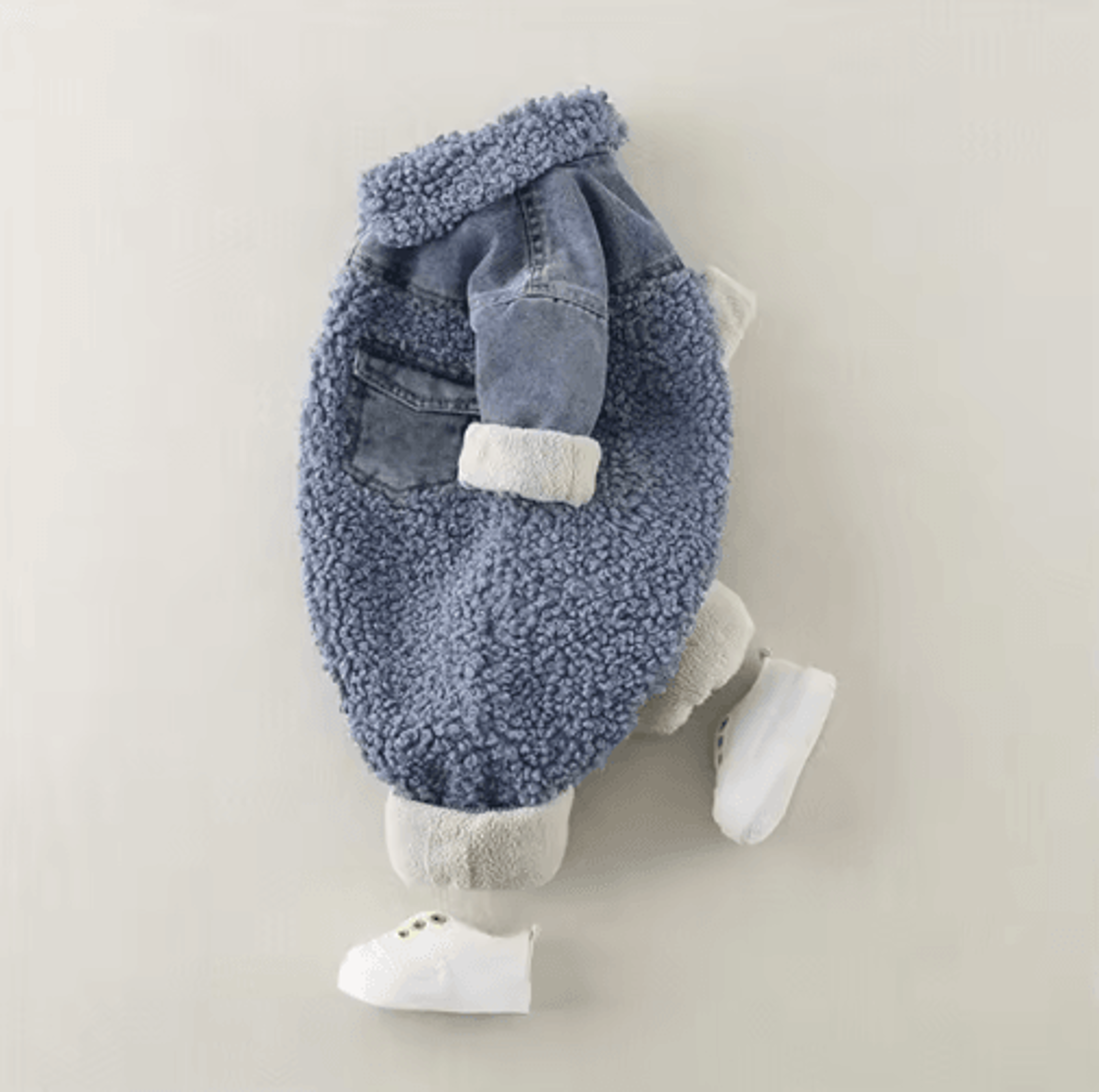 Denim Velvet Baby Winter Romper  Thick Warm Snowsuit For Newborns 5