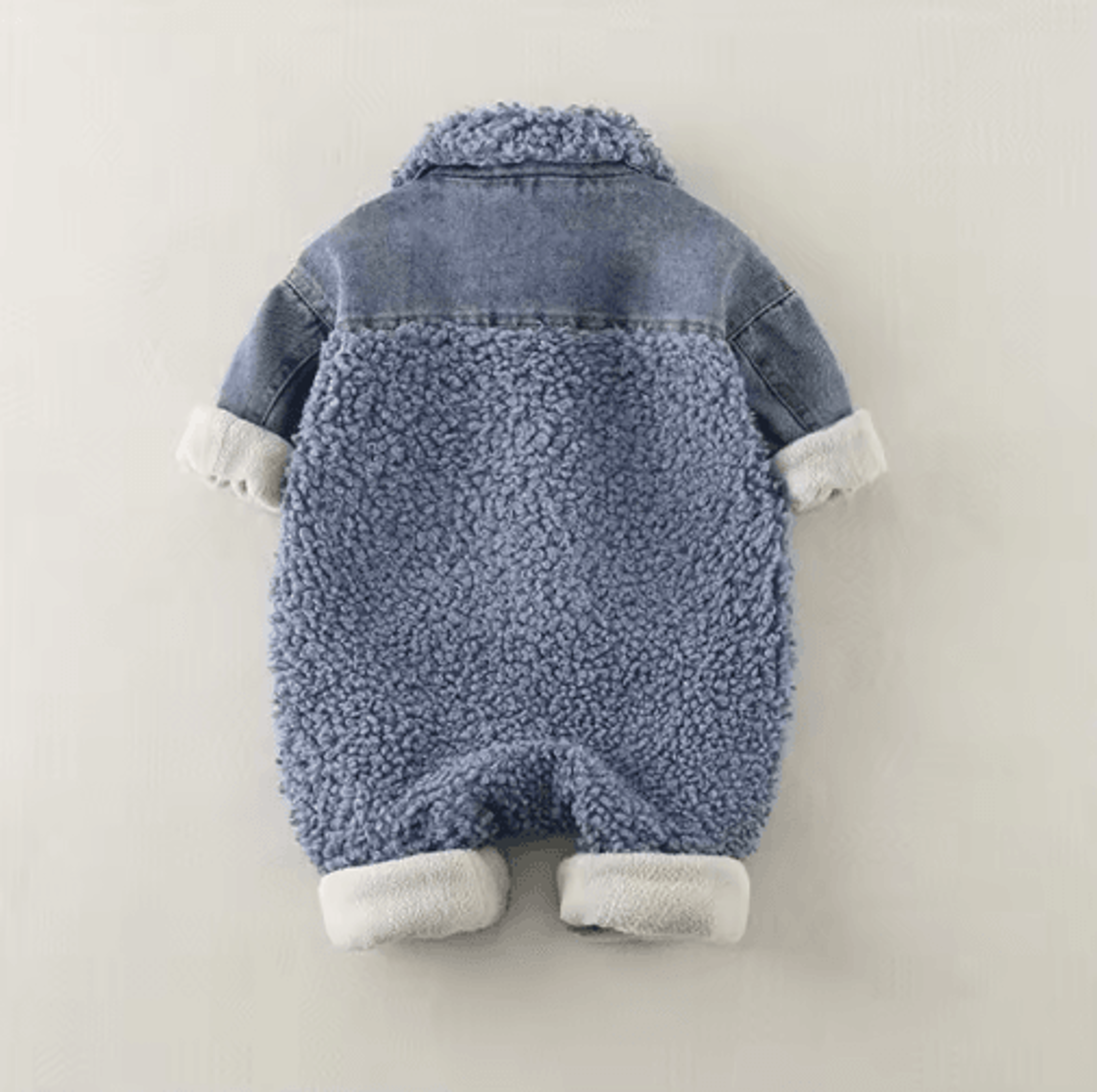 Denim Velvet Baby Winter Romper  Thick Warm Snowsuit For Newborns 6