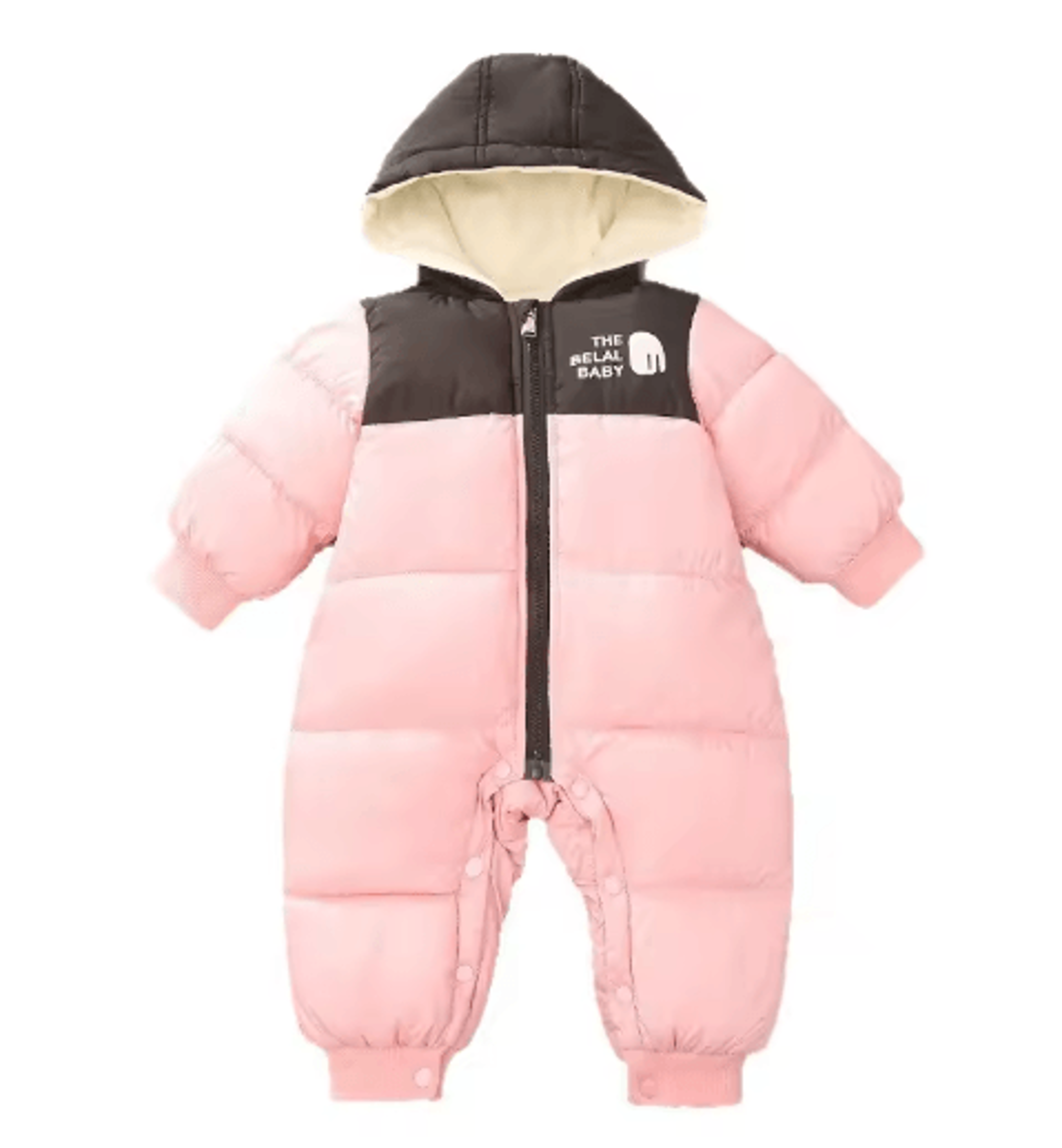 Girls Plush Hooded Ski Snowsuit  Thick Warm Winter Jumpsuit For Babies 5