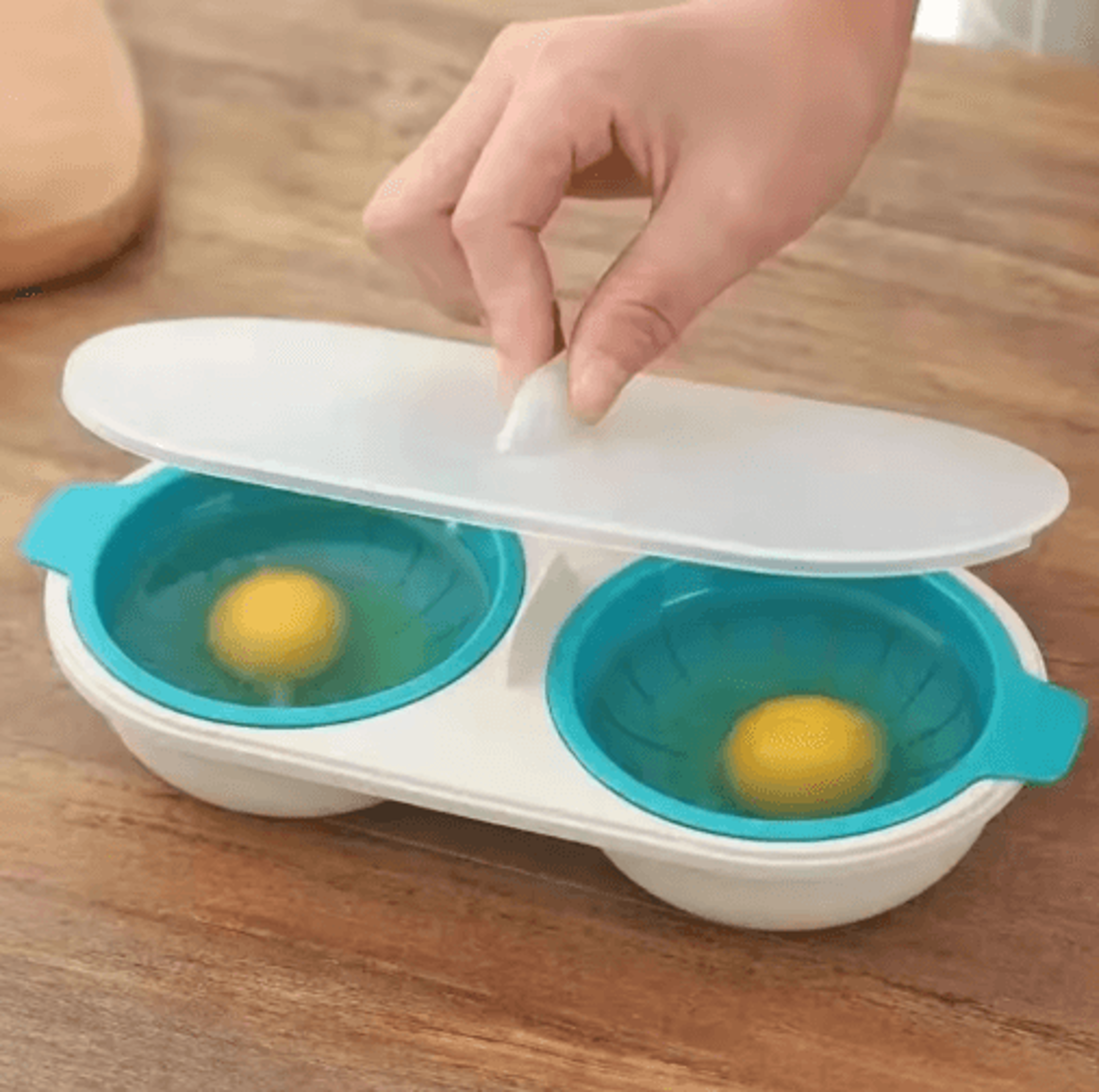 quickcook microwave egg poacher – easy microwave egg poacher double cup