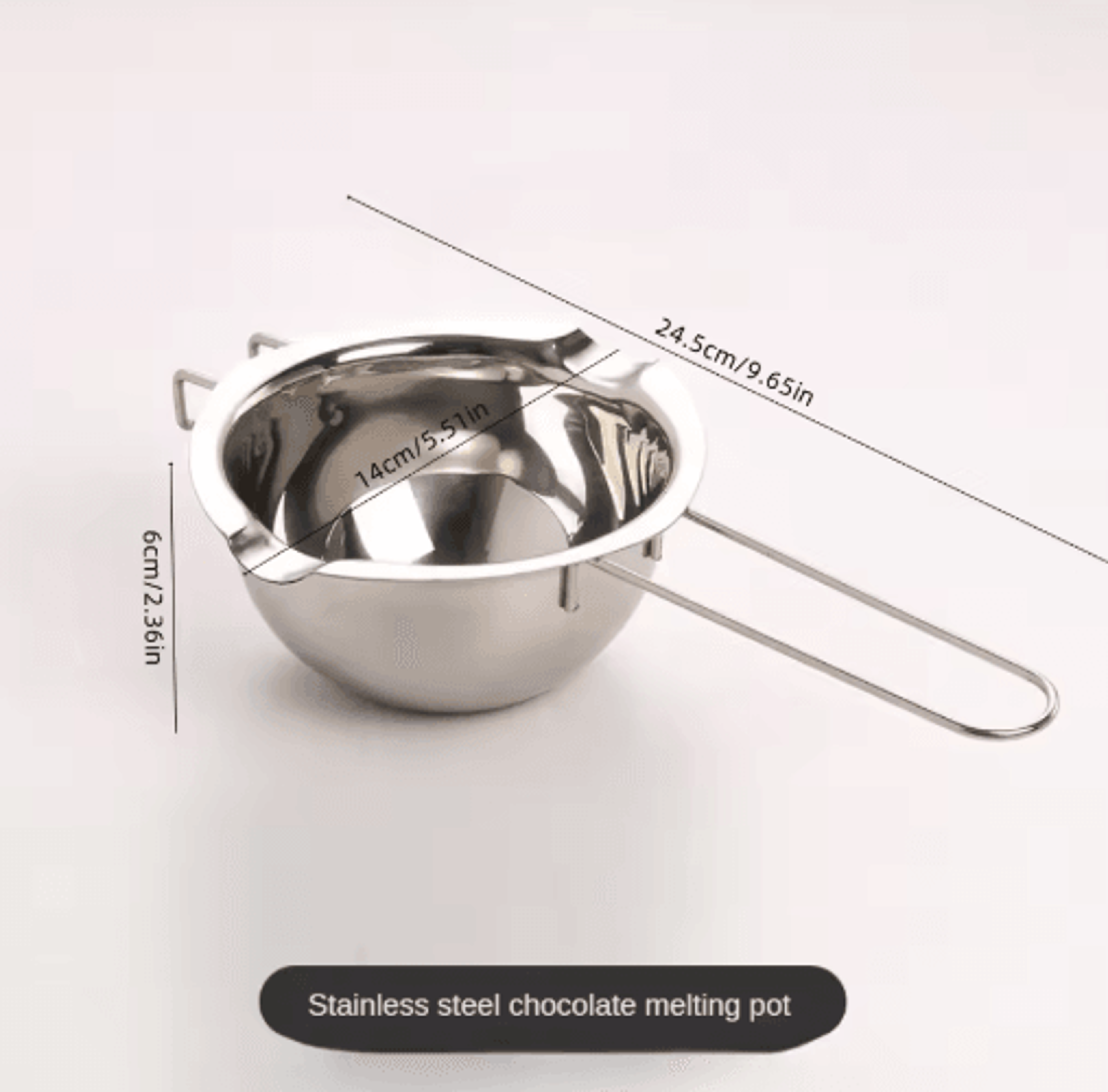 Stainless Steel Chocolate Melting Bowl  MultiUse Double Boiler Melting Pot 2