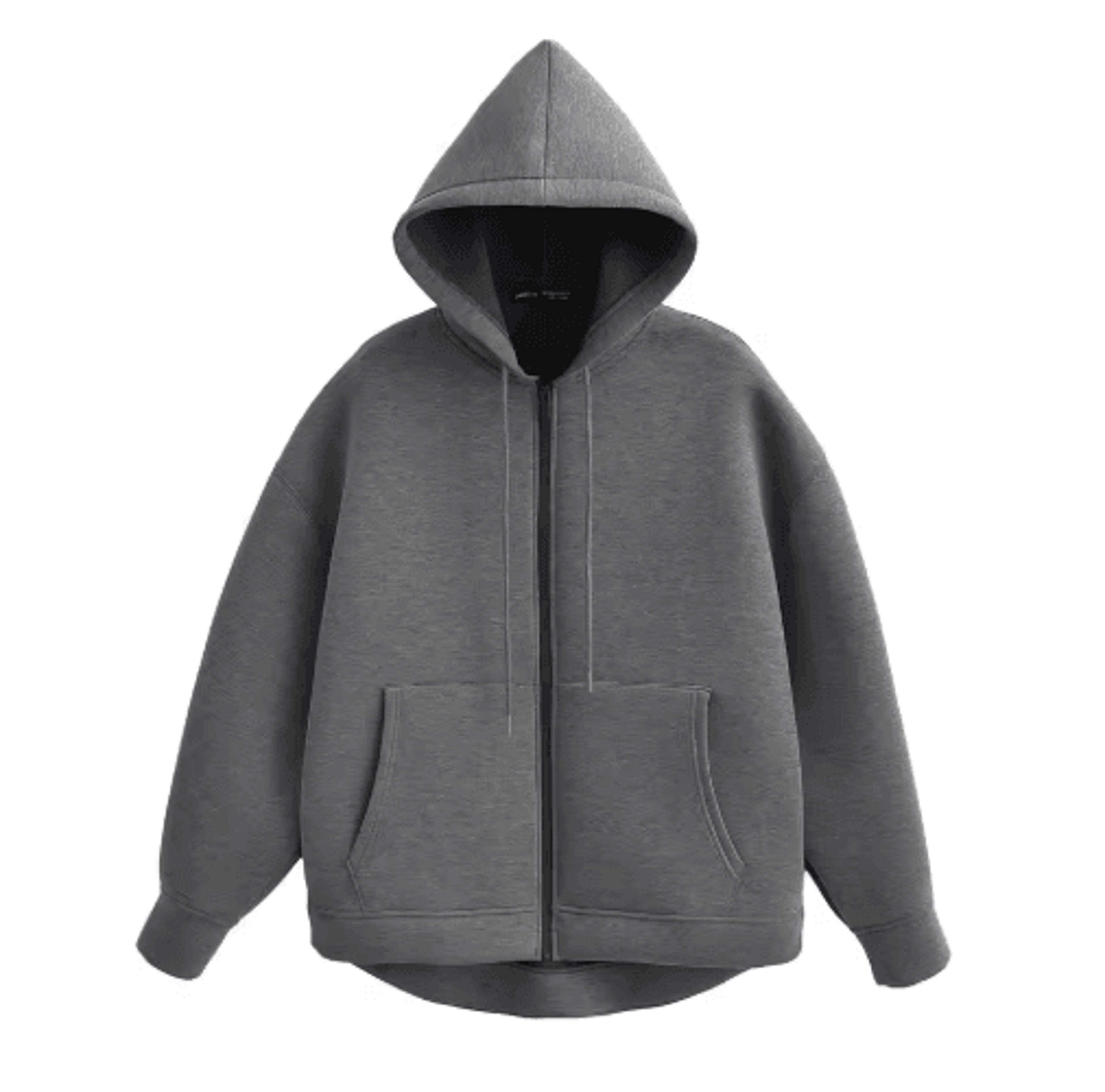 HH Autumn Women Gray Jacket With Hood Long Sleeve Big Pocket Zipper Jacket Coat Woman Loose Casual  1