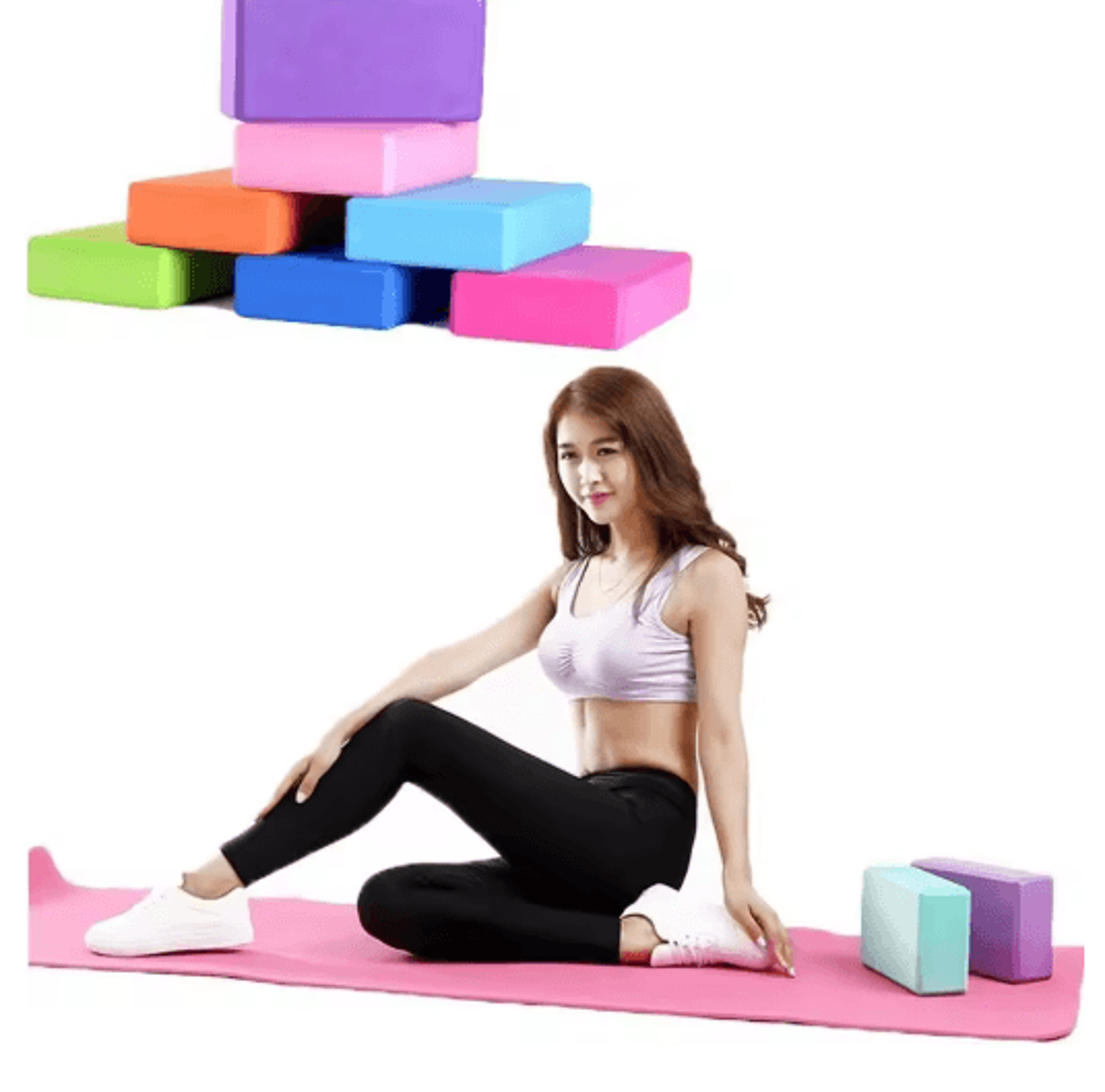 Non Slip EVA Yoga Block For Stretching Balance  Flexibility Training 11
