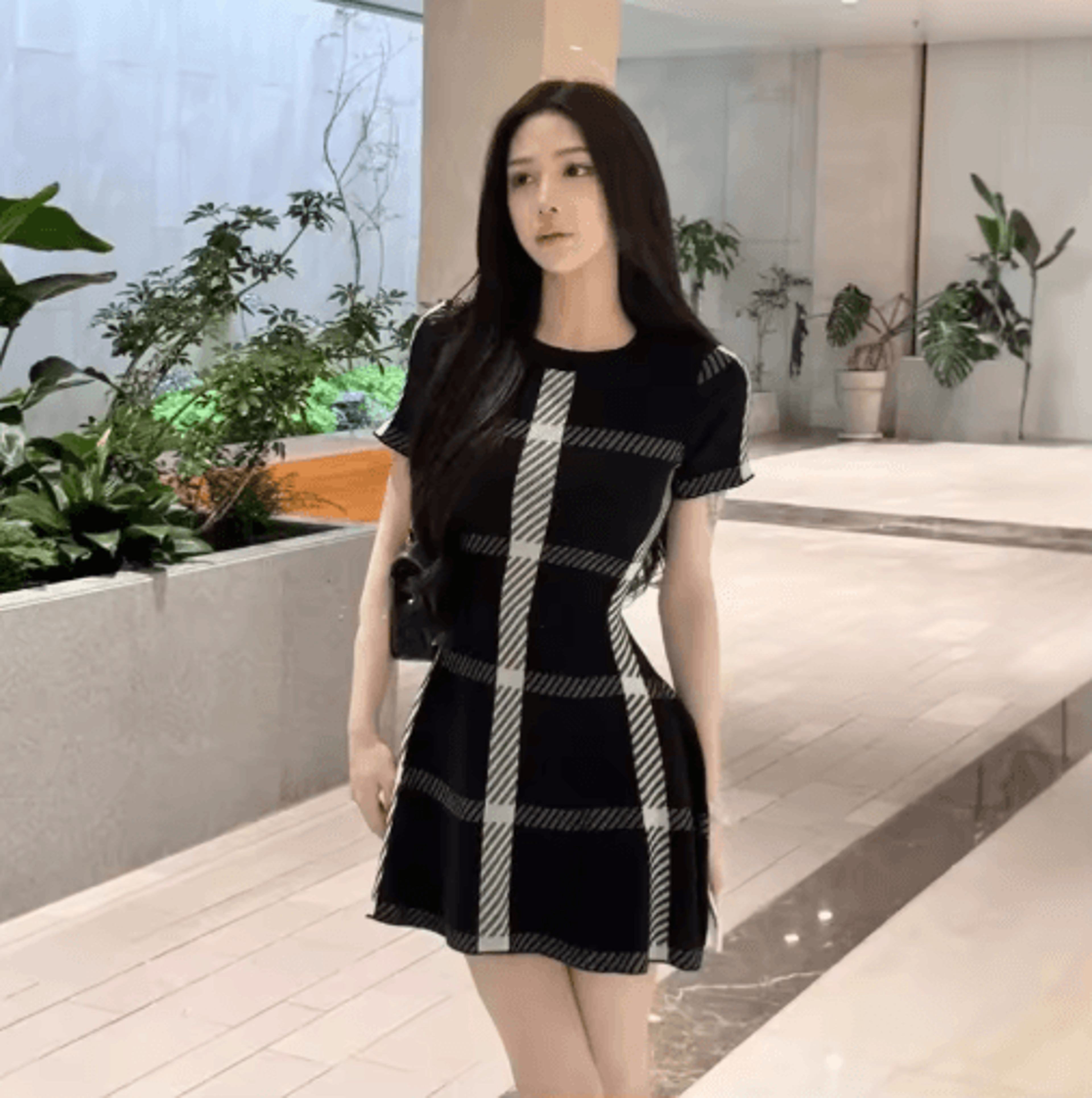 french vintage hepburn knit dress elegant waist cinching mini dress