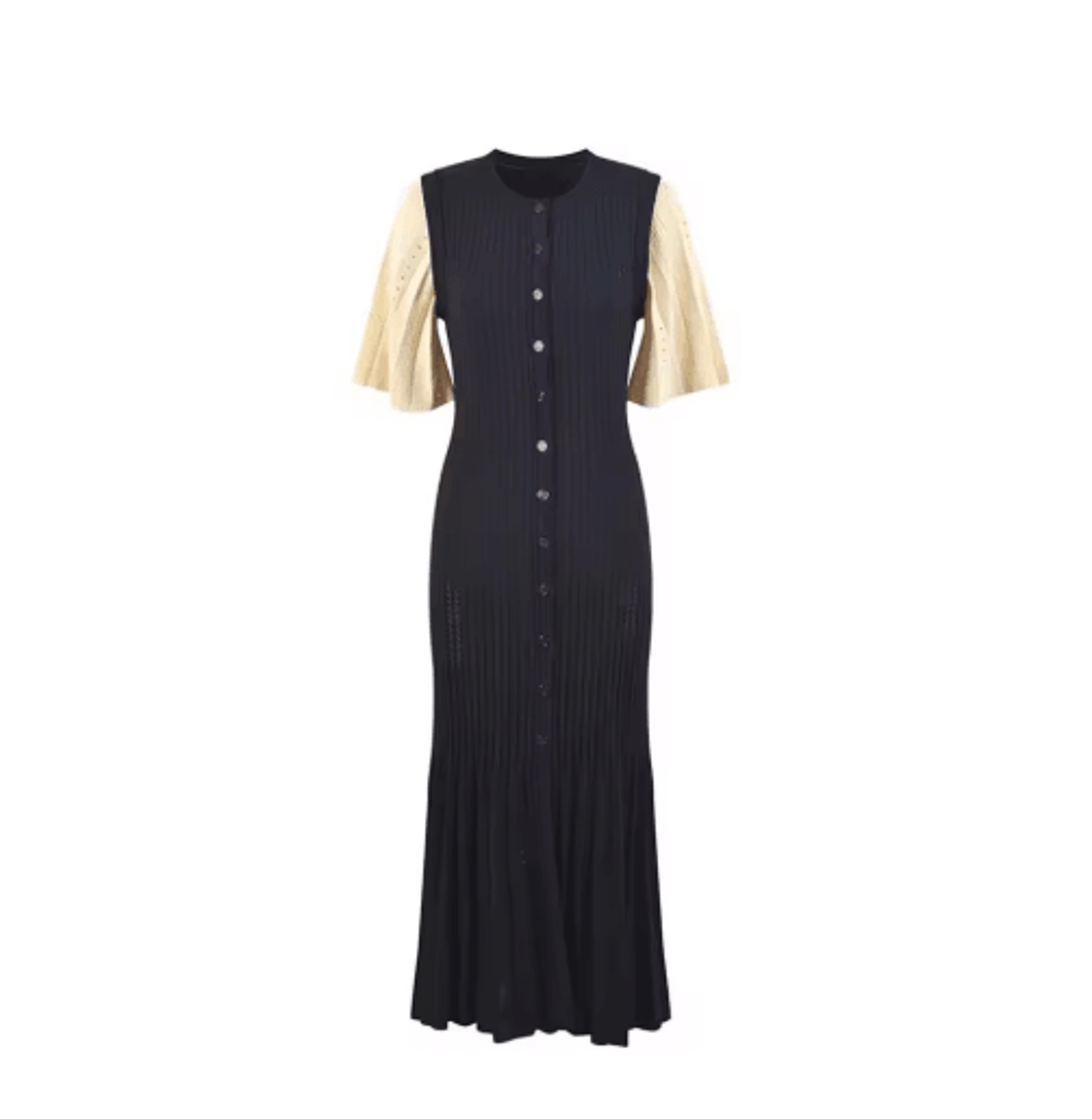 French Elegant Knitted Mermaid Dress Slimming Hollow Fish Tail Midi Dress 6