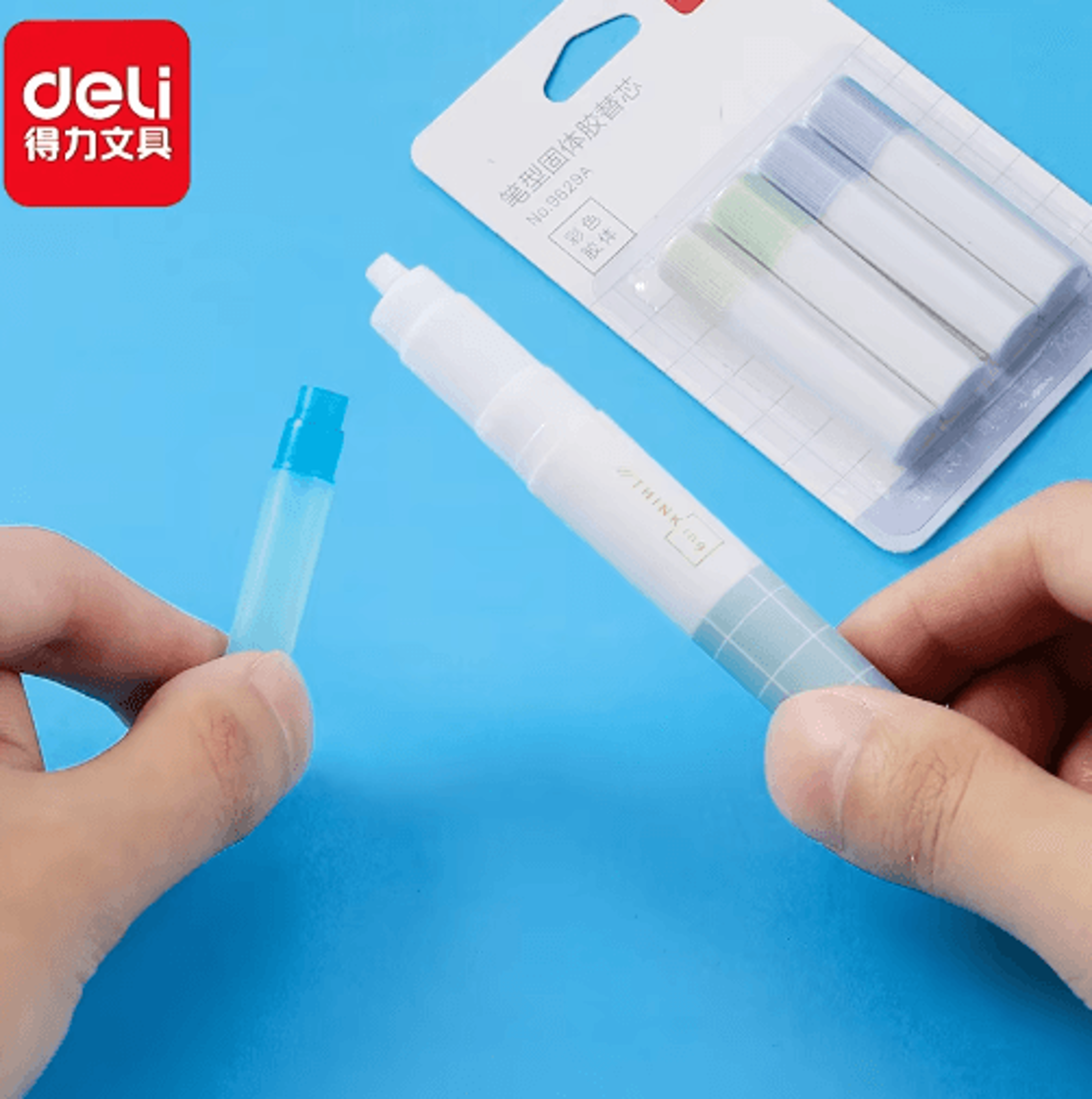 Deli Refillable Glue Stick  Quick Dry NonToxic Washable Adhesive 7
