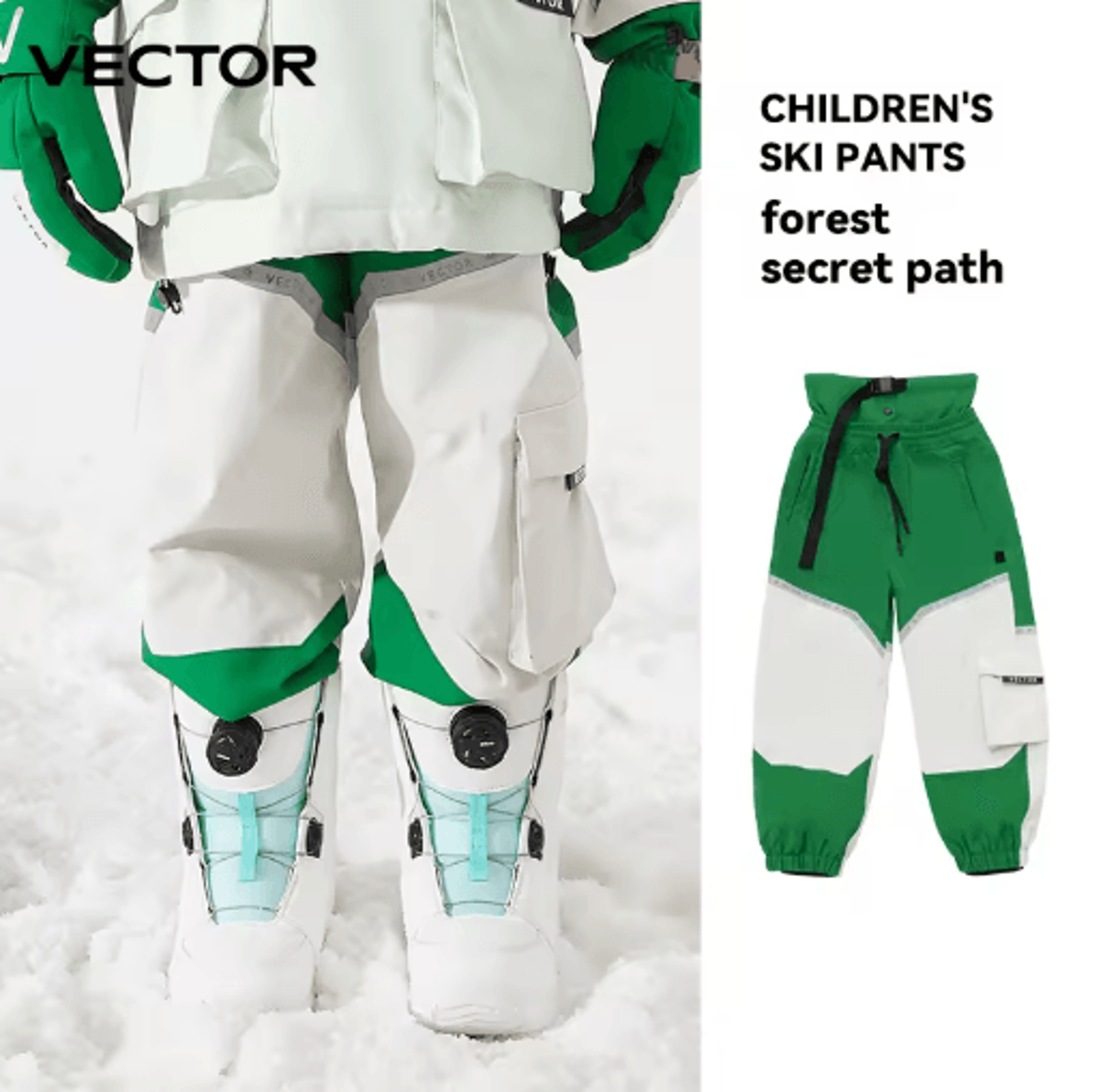 VECTOR Kids Ski Pants Waterproof Windproof Snowboard Trousers For Children 6