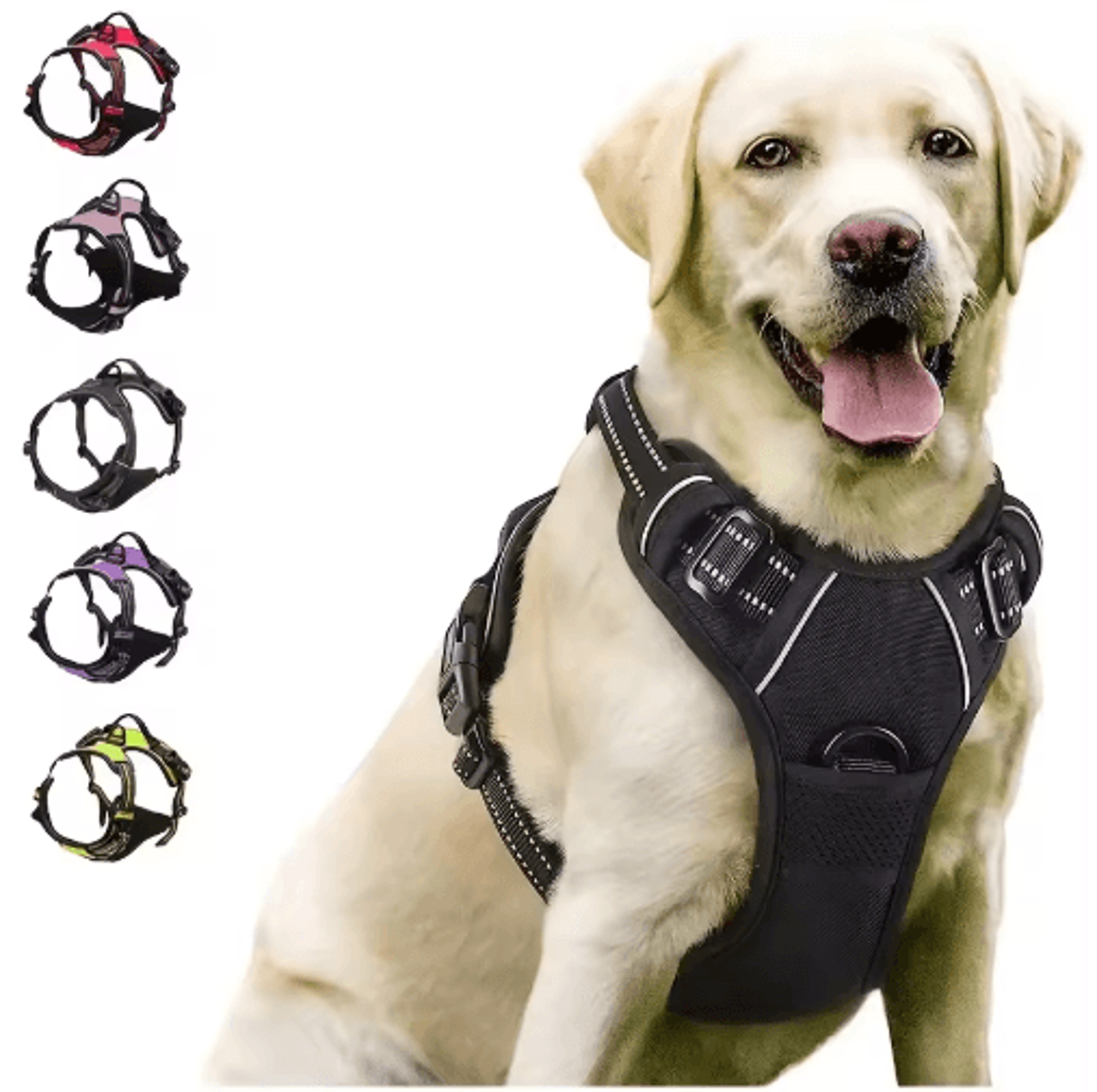 no pull front clip dog harness – heavy duty reflective control vest
