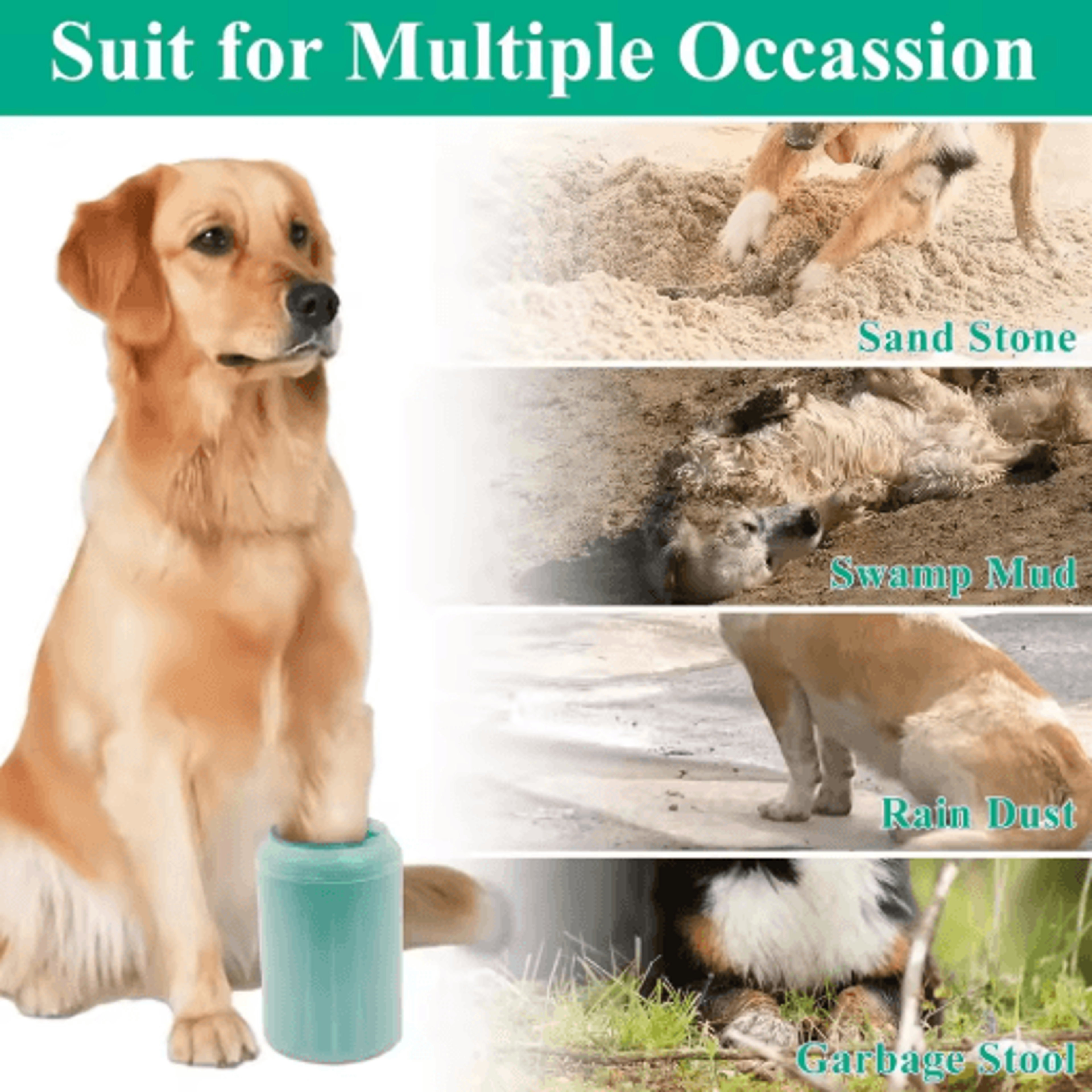 Portable Silicone Pet Paw Cleaner  Gentle Dog  Cat Foot Wash Cup 4