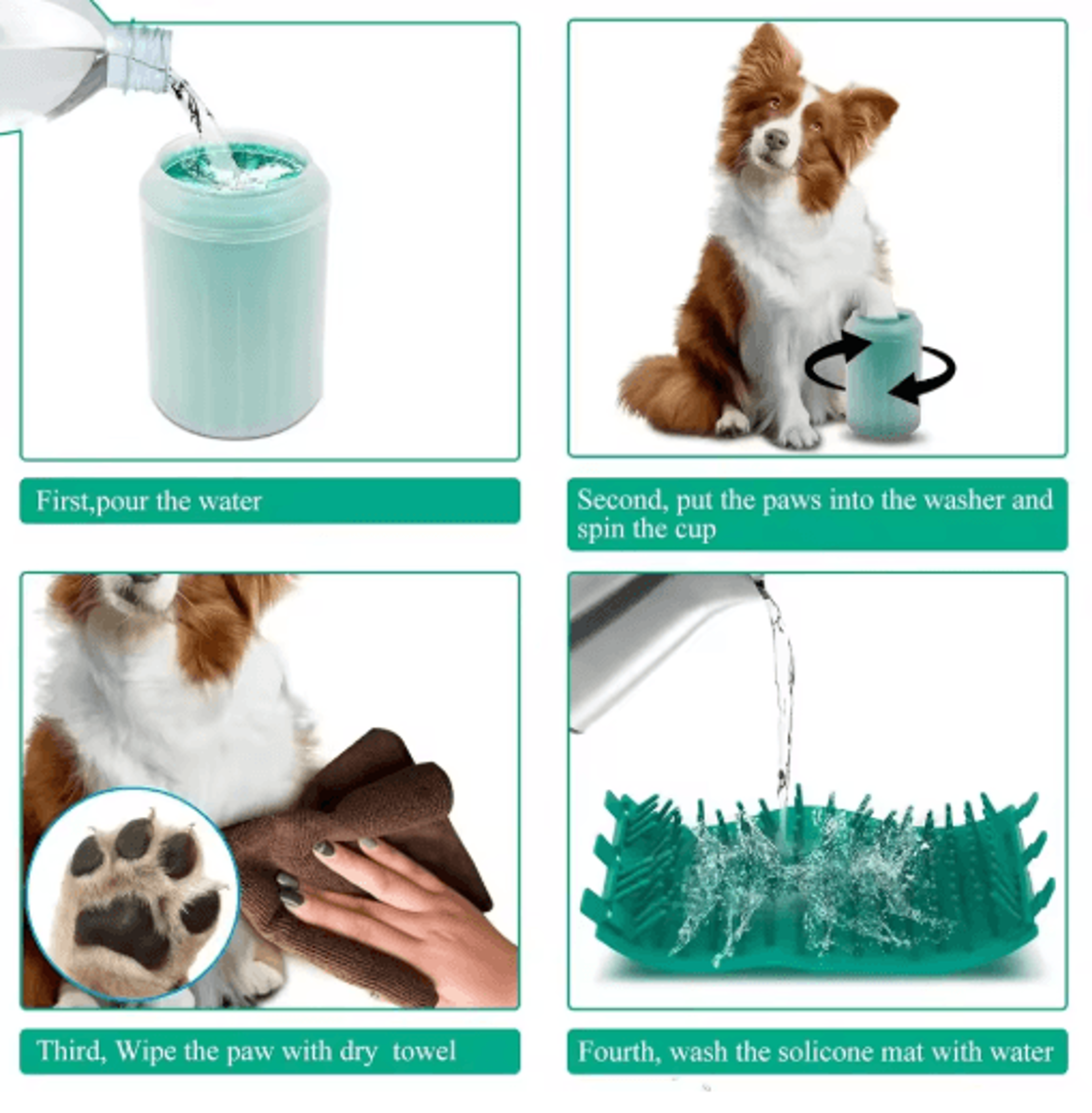 Portable Silicone Pet Paw Cleaner  Gentle Dog  Cat Foot Wash Cup 6