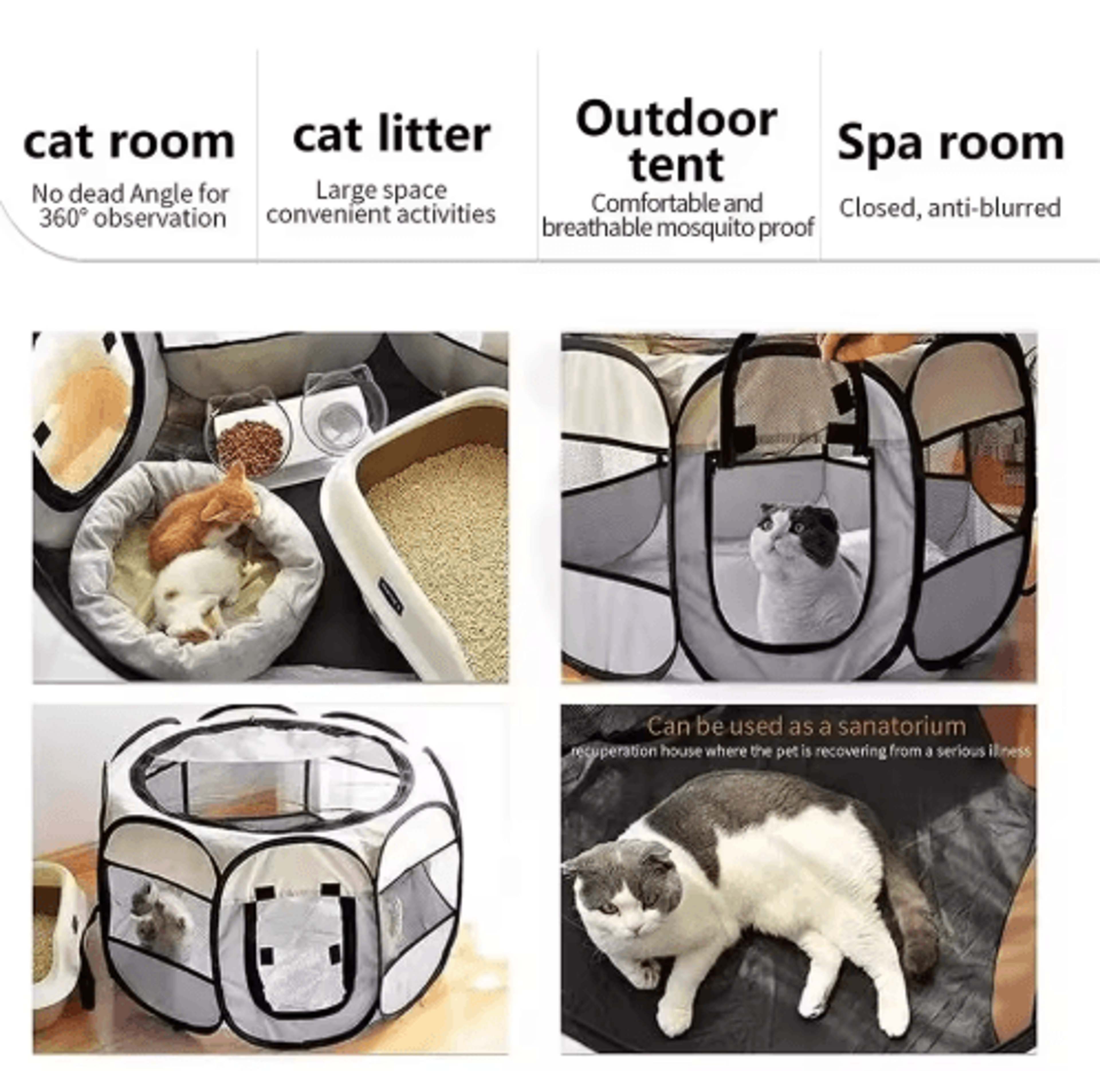 Portable Foldable Cat Tent  Outdoor Travel Pet House  Playpen 9