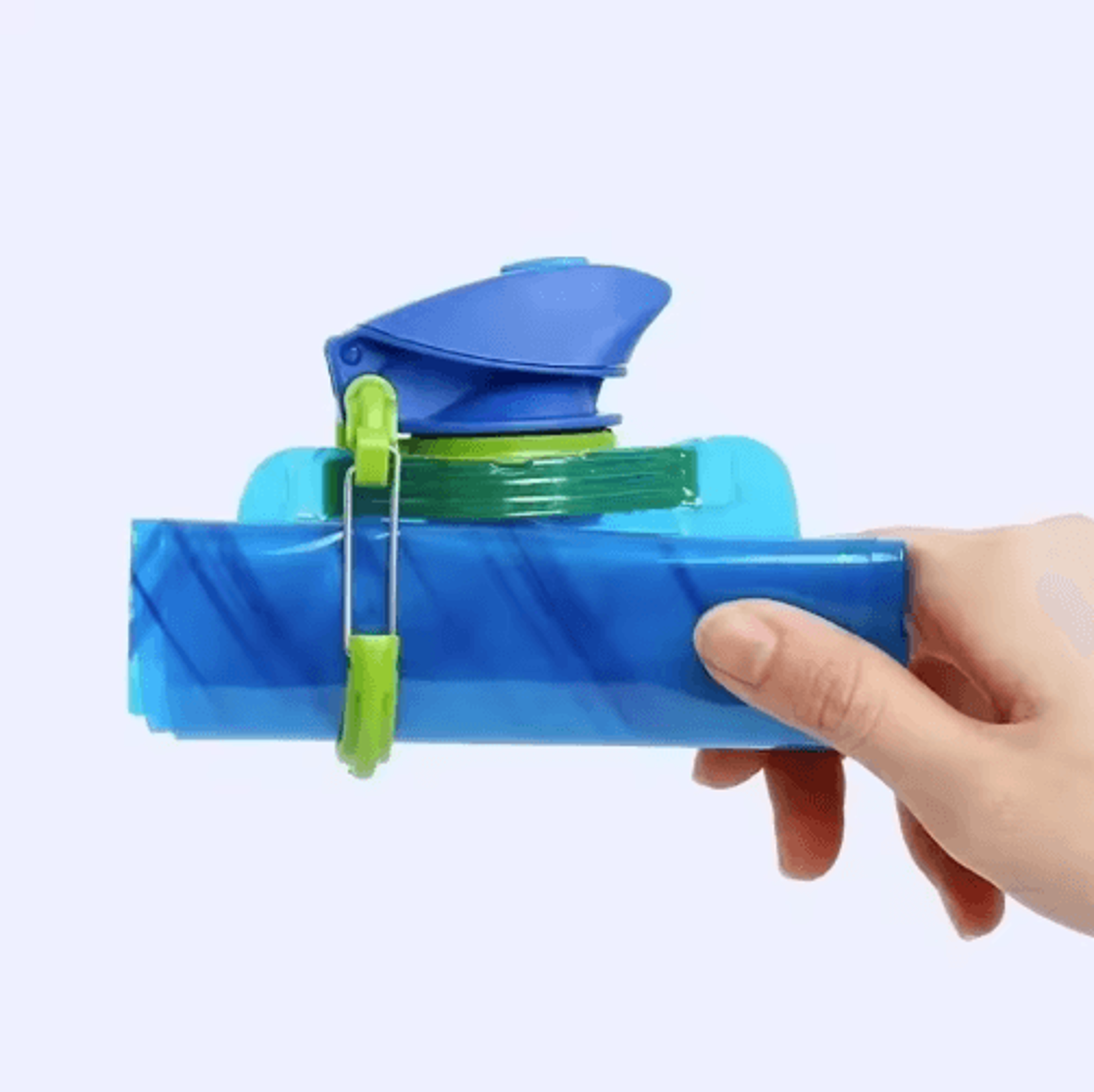 foldable water bottle with carabiner – portable reusable soft flask pouch