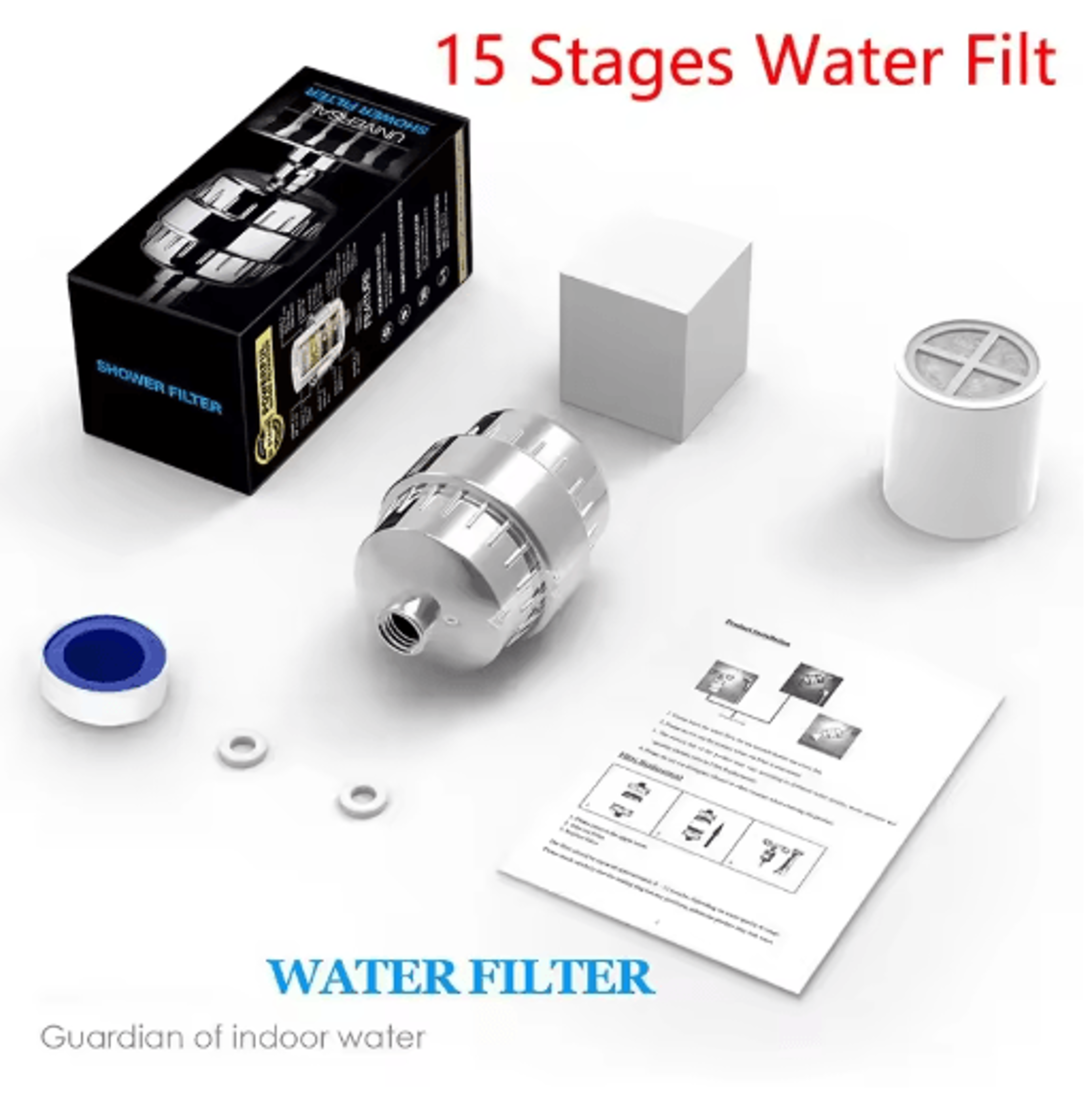 High Output Shower Water Filter For Chlorine Removal  Softer Skin 4
