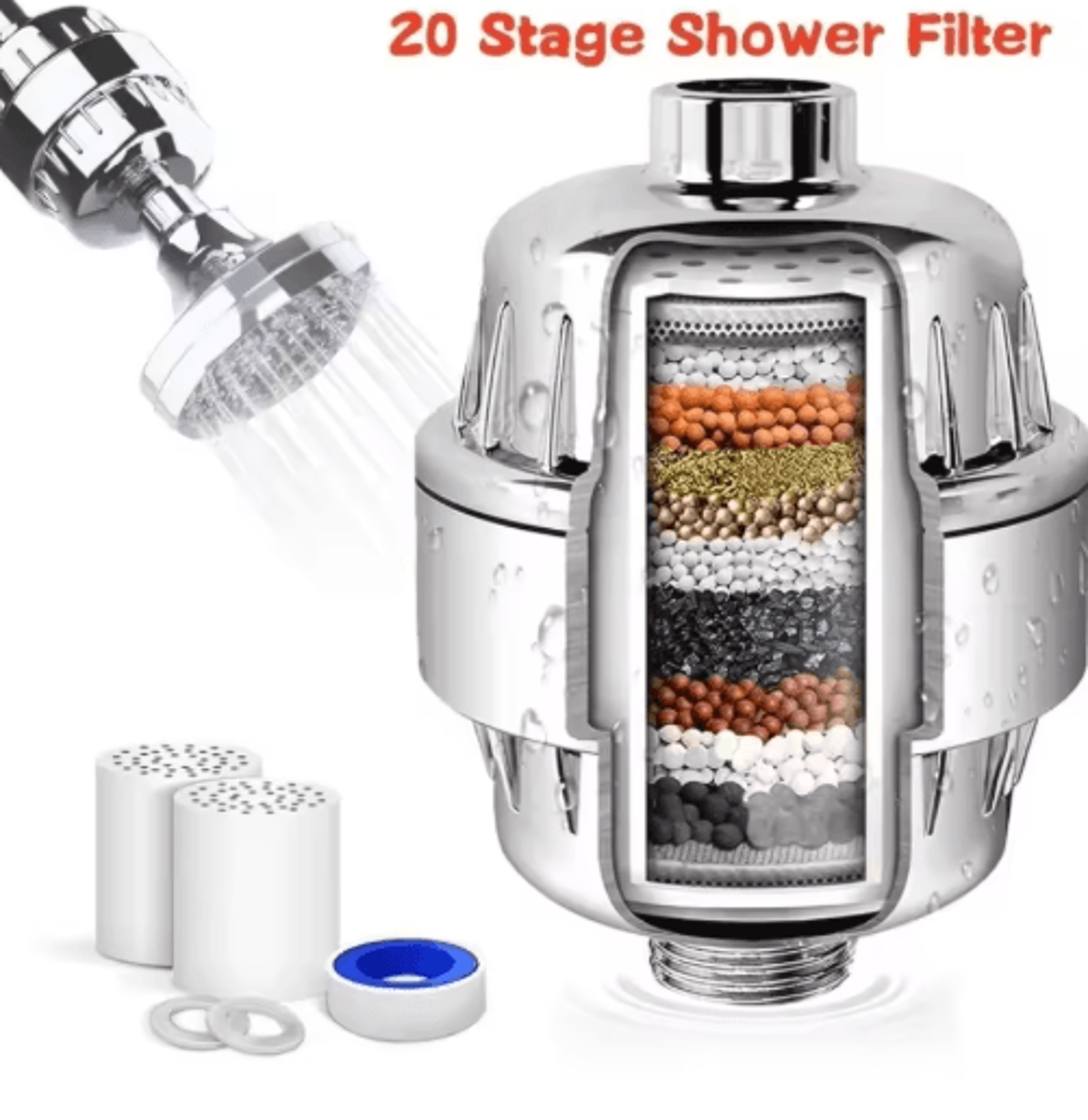 shower filter for softer skin & healthier hair