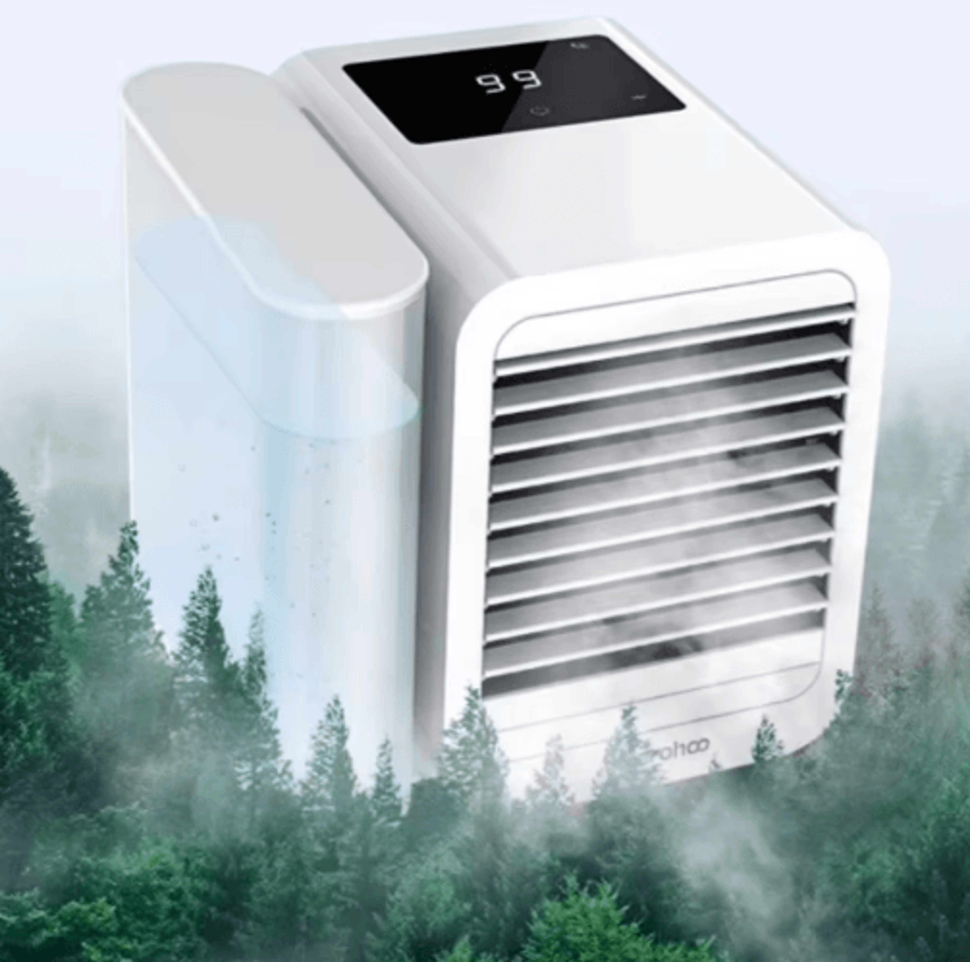 microhoo mini air conditioner – portable air cooler with humidifier & aromatherapy diffuser