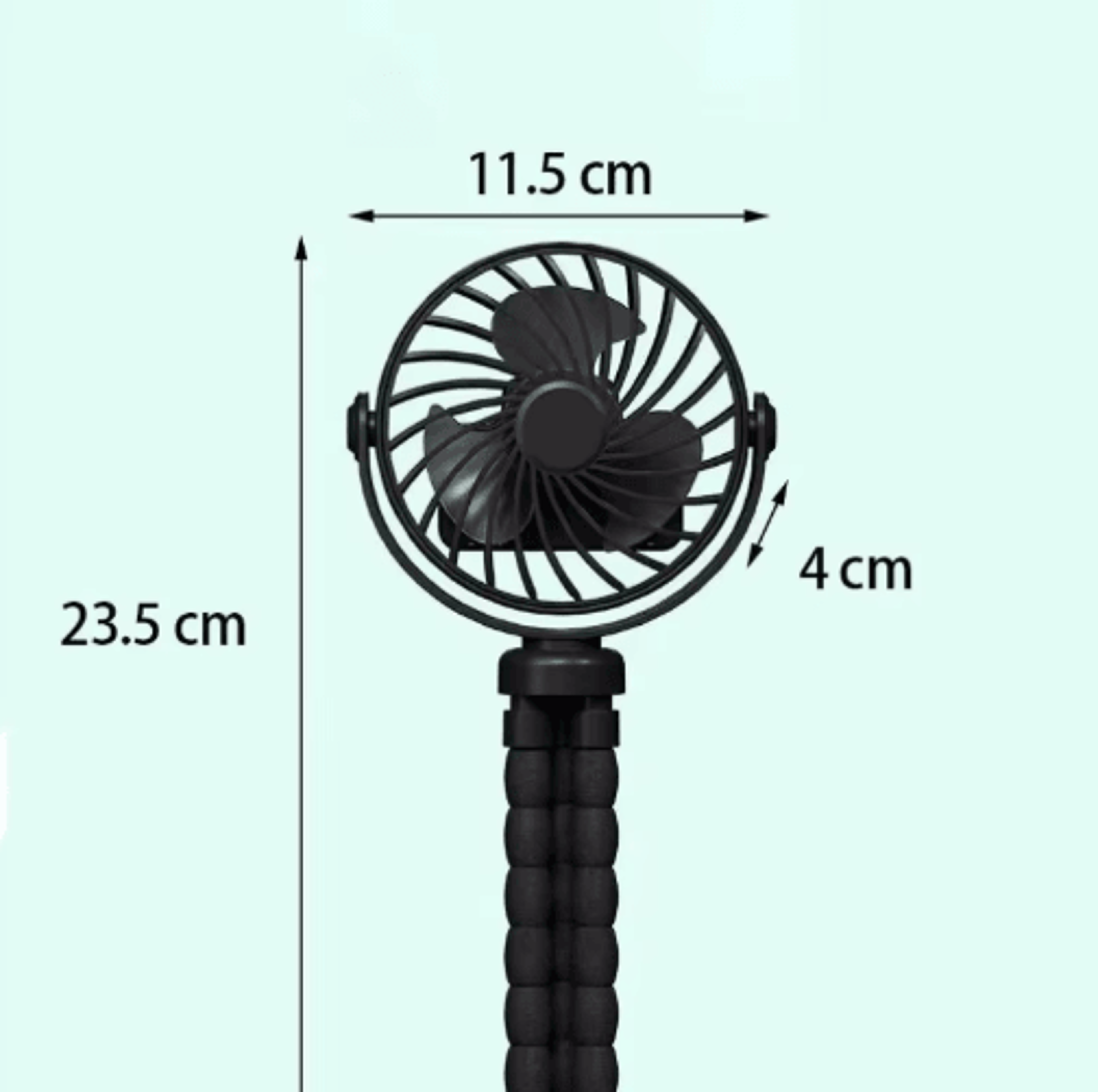MultiFunctional Octopus Tripod Fan  USB Rechargeable Stroller Clip  Handheld Mini Fan 8