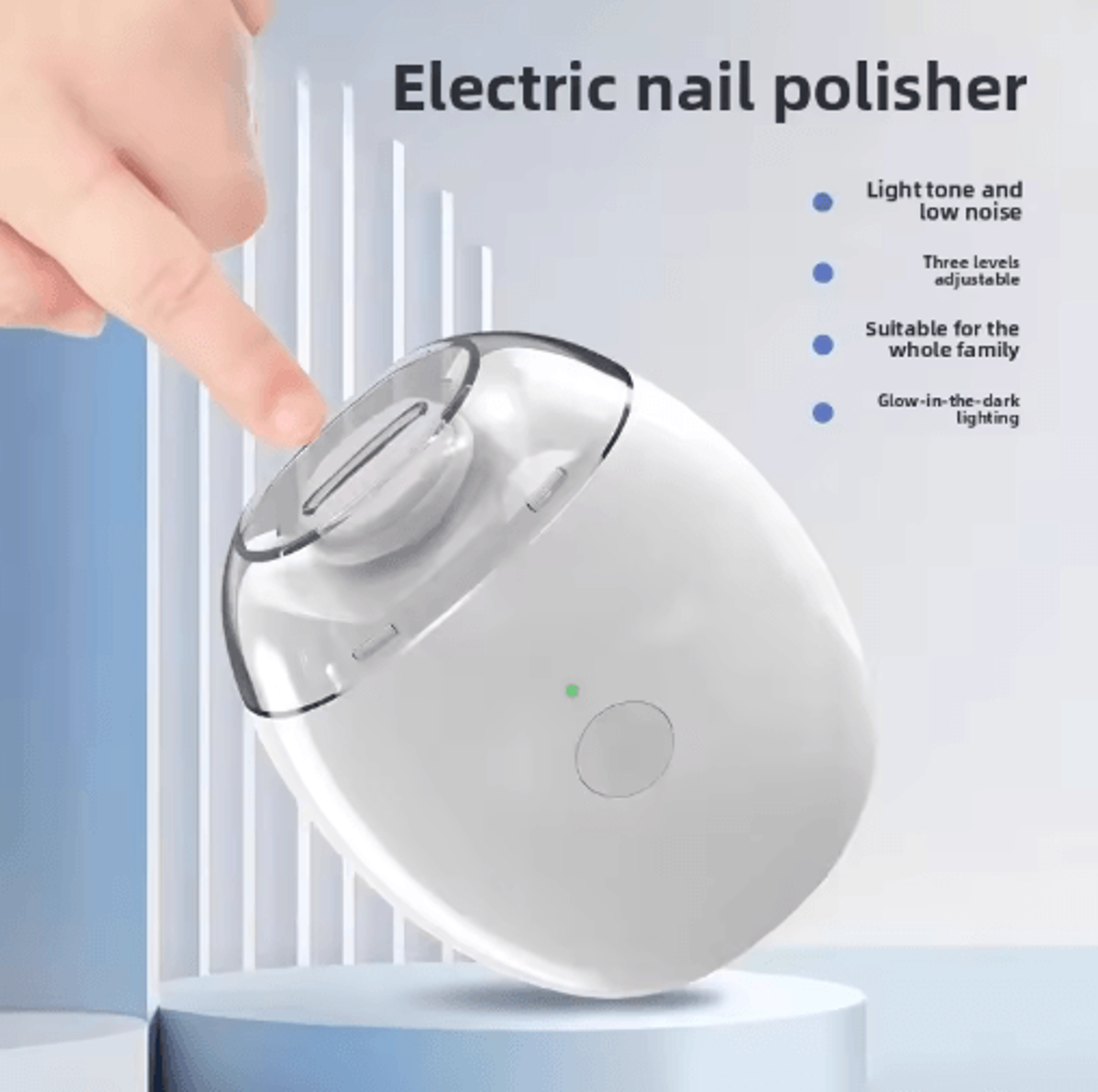 2in1 Electric Nail Clipper  Automatic Nail Trimmer With LED Light For Baby  Adults 4