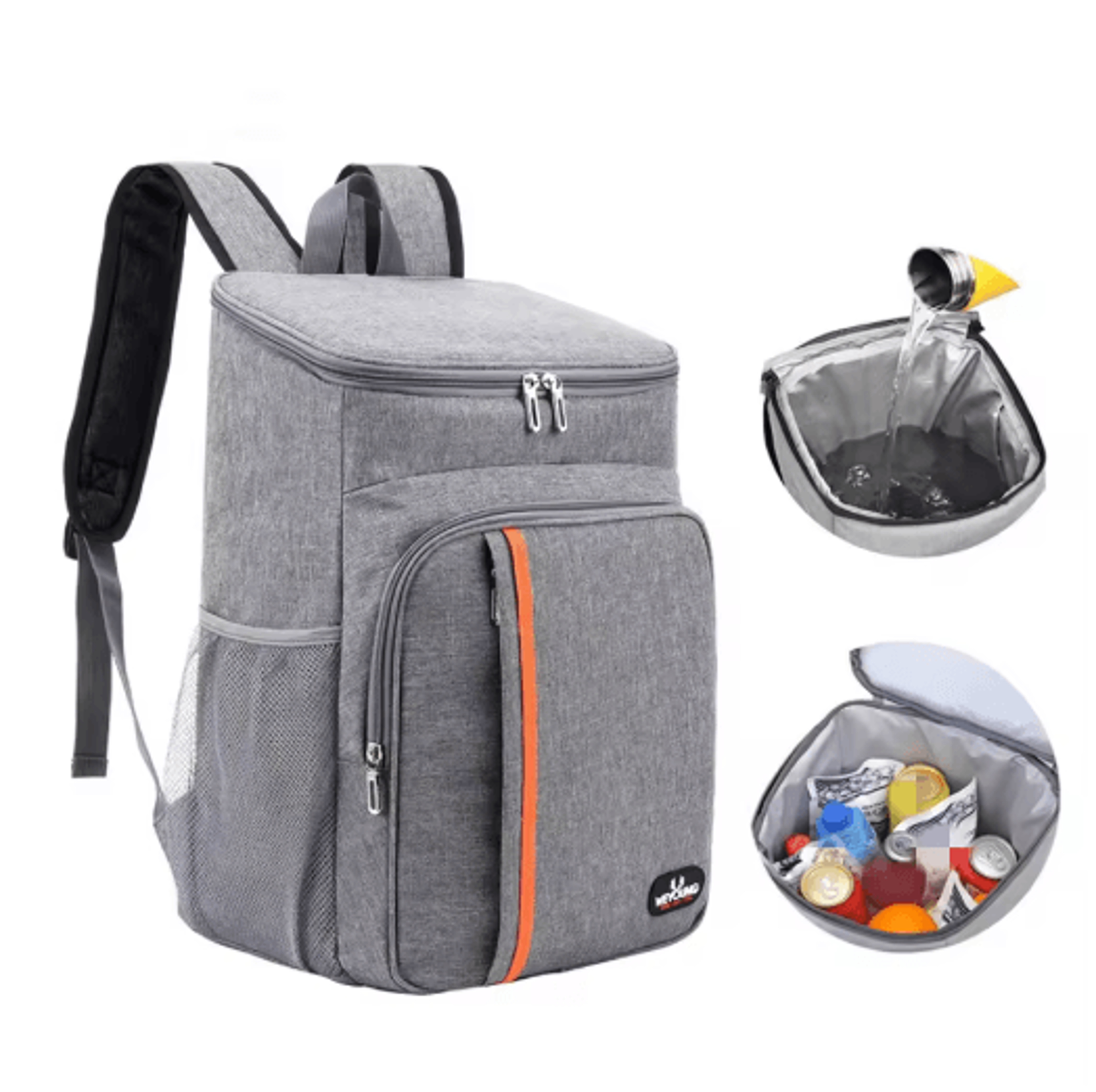18l insulated cooler backpack waterproof thermal lunch bag for camping & travel