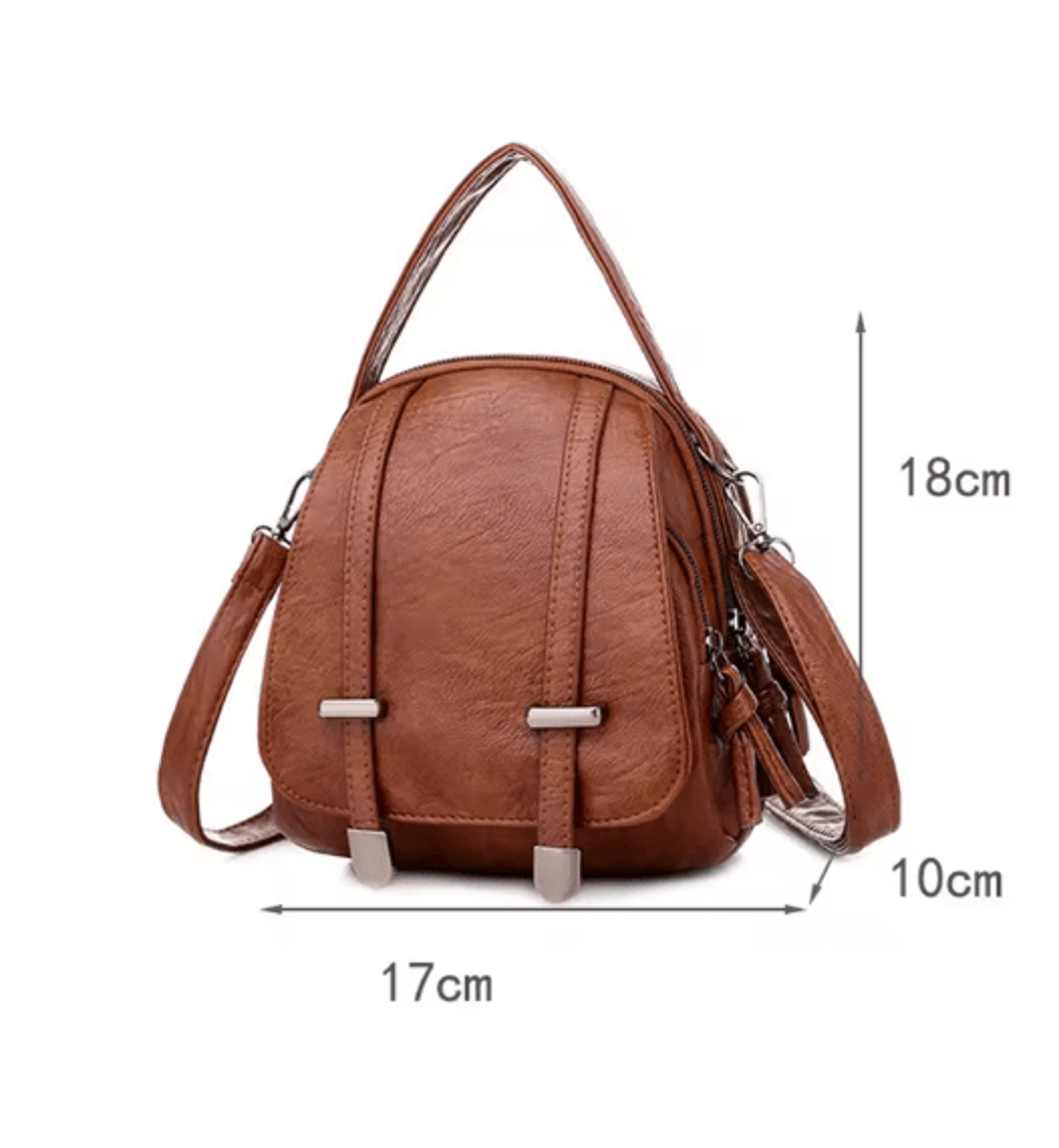 Womens Vintage PU Leather Crossbody Bag Multi Functional Small Shoulder Phone Purse 3