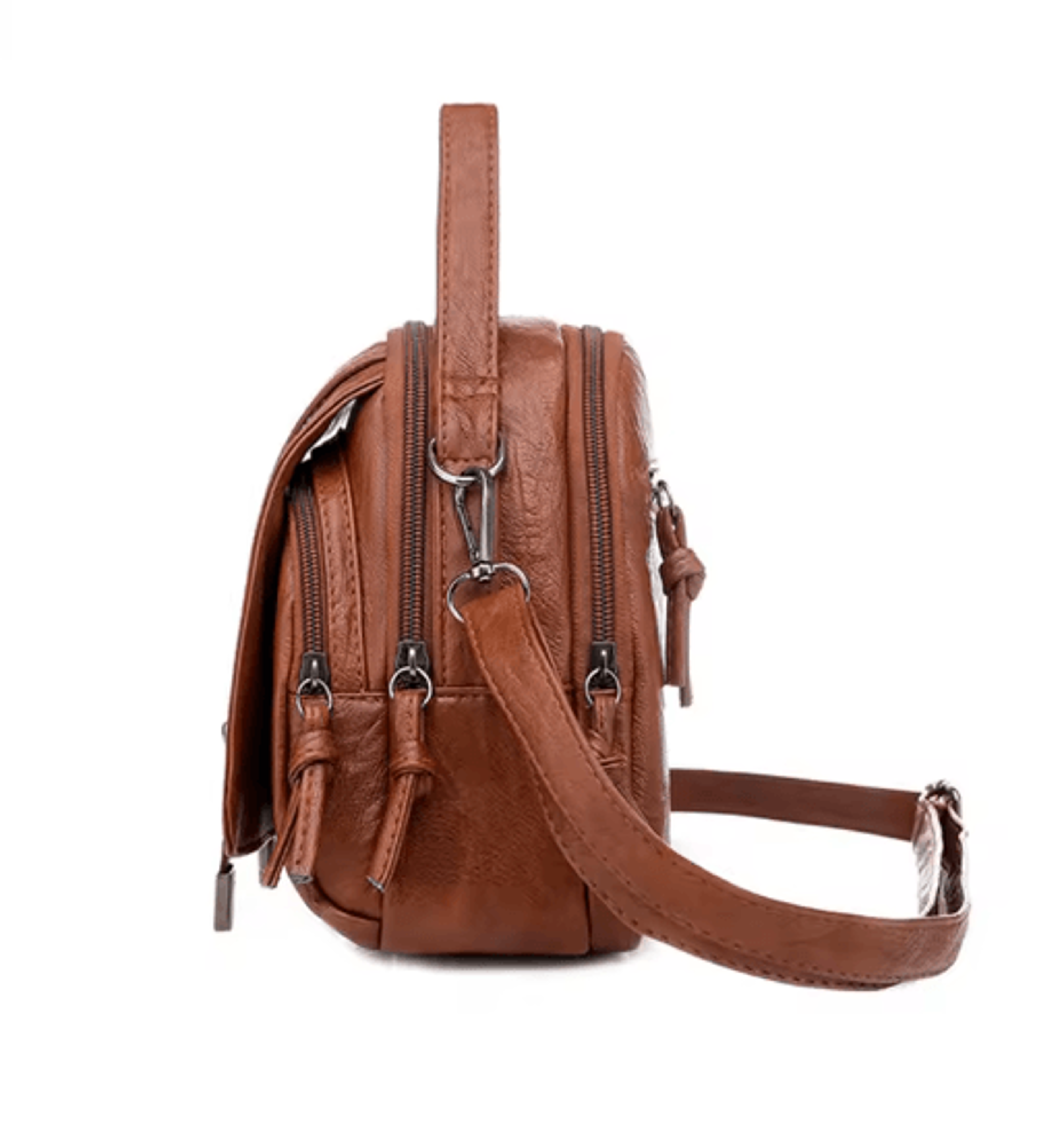 Womens Vintage PU Leather Crossbody Bag Multi Functional Small Shoulder Phone Purse 5