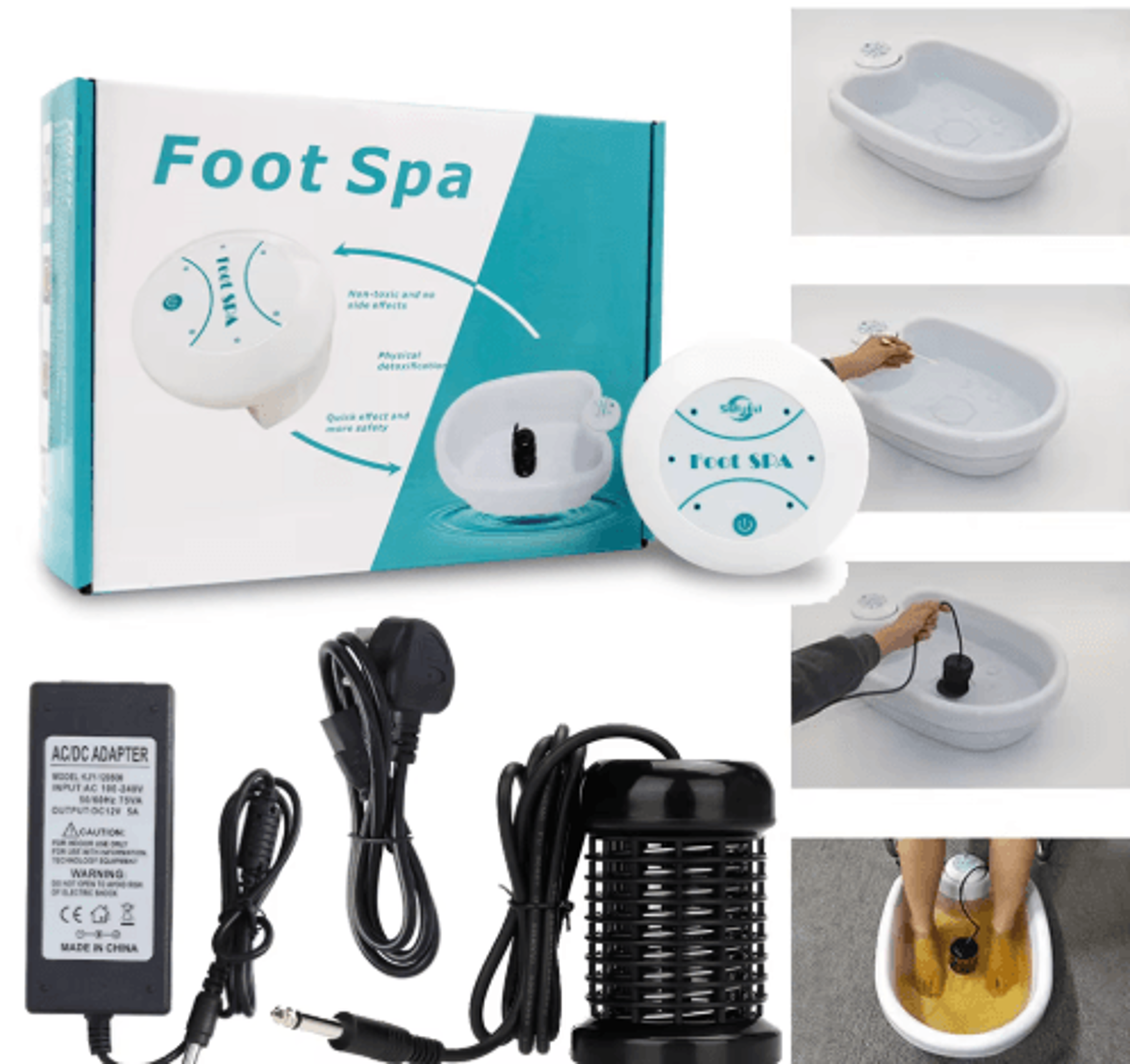 vital cleanse ionic foot detox spa relaxing foot spa machine with massage & deep cleansing