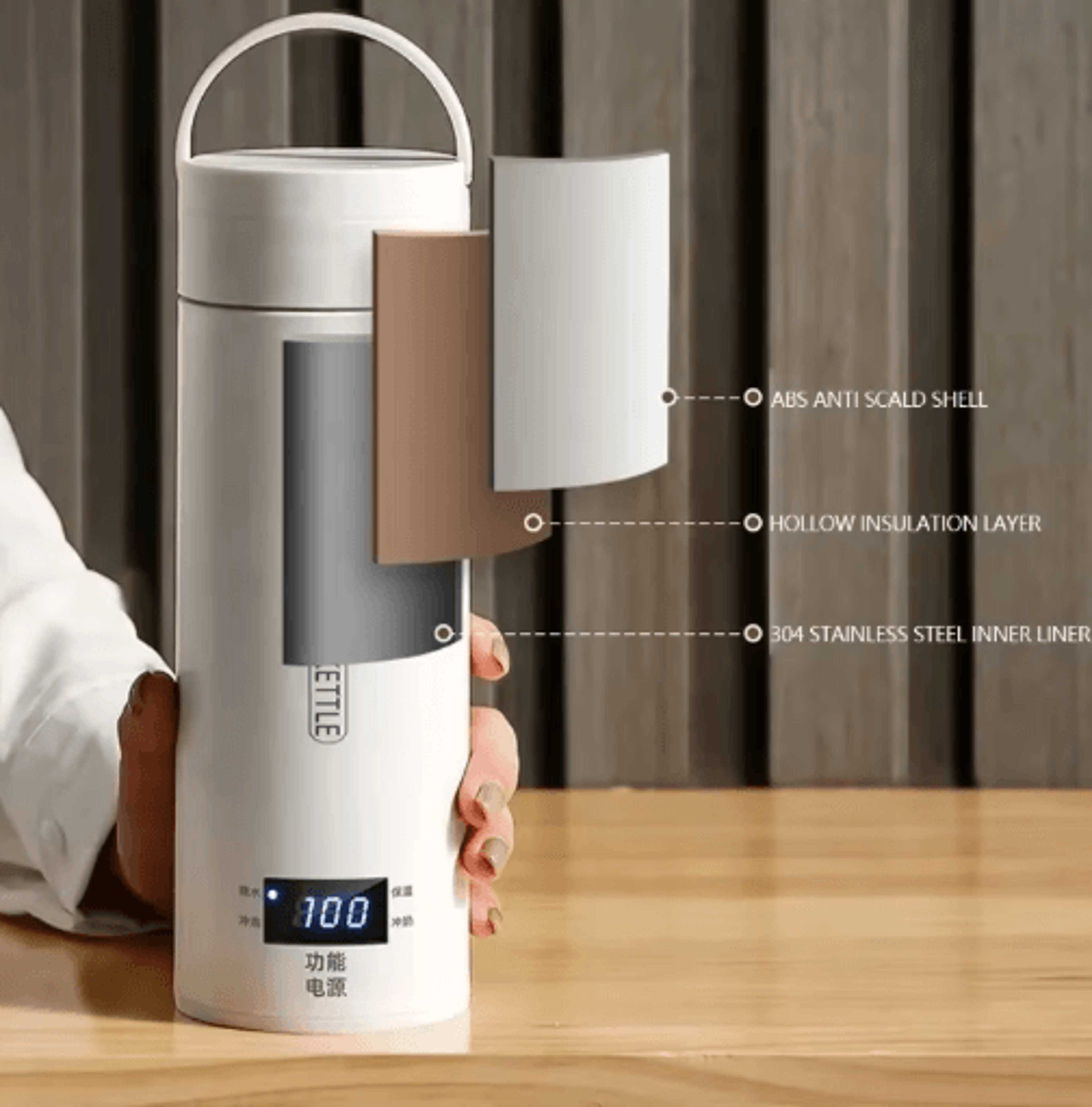 Portable Electric Travel Kettle 500ML  Smart Portable Electric Kettle For Tea Coffee  OntheGo Boili 4