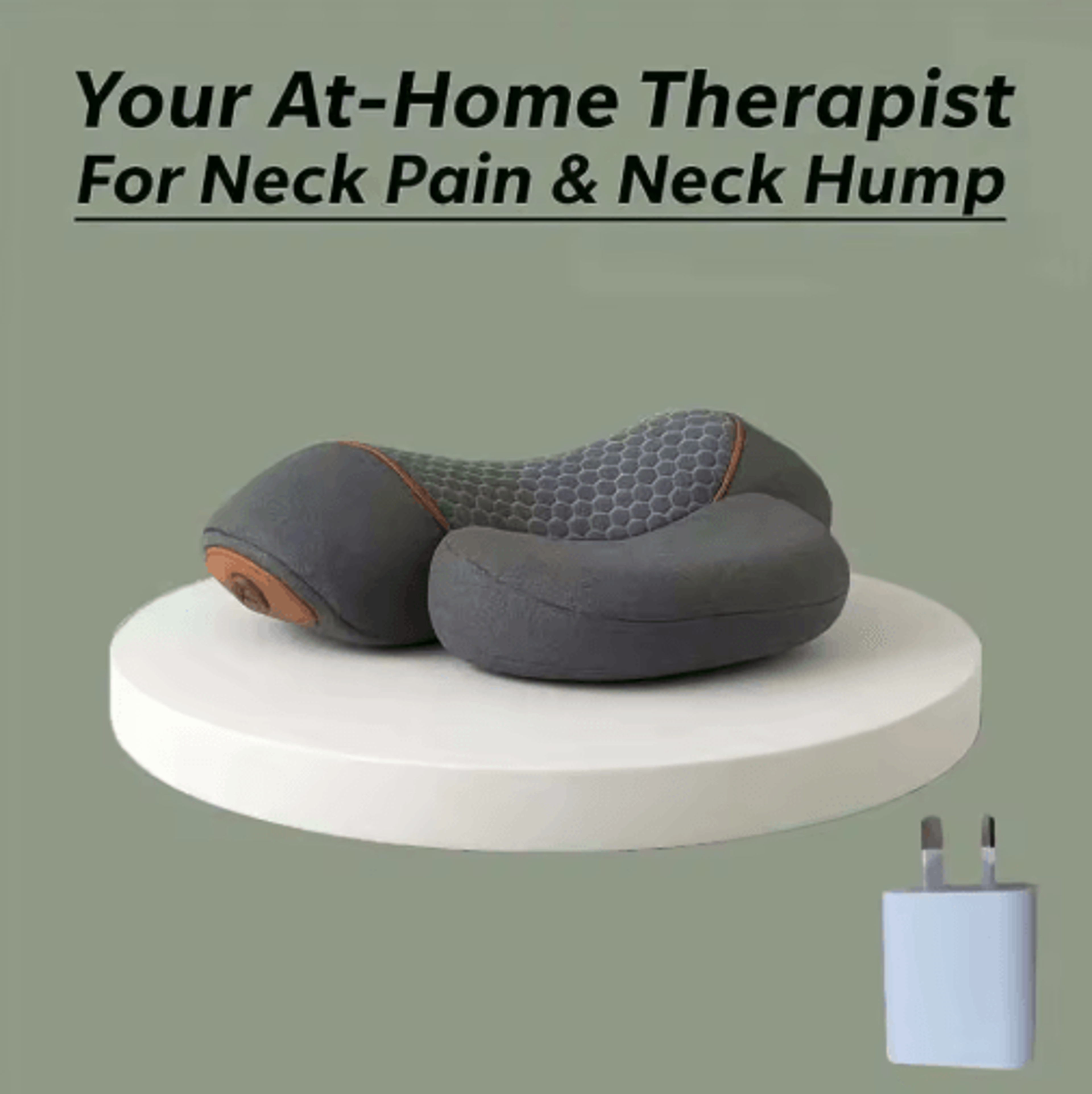 Electric Neck Traction Pillow Massager With Heat  Ergonomic Neck Massager Pillow For Cervical Relie 1