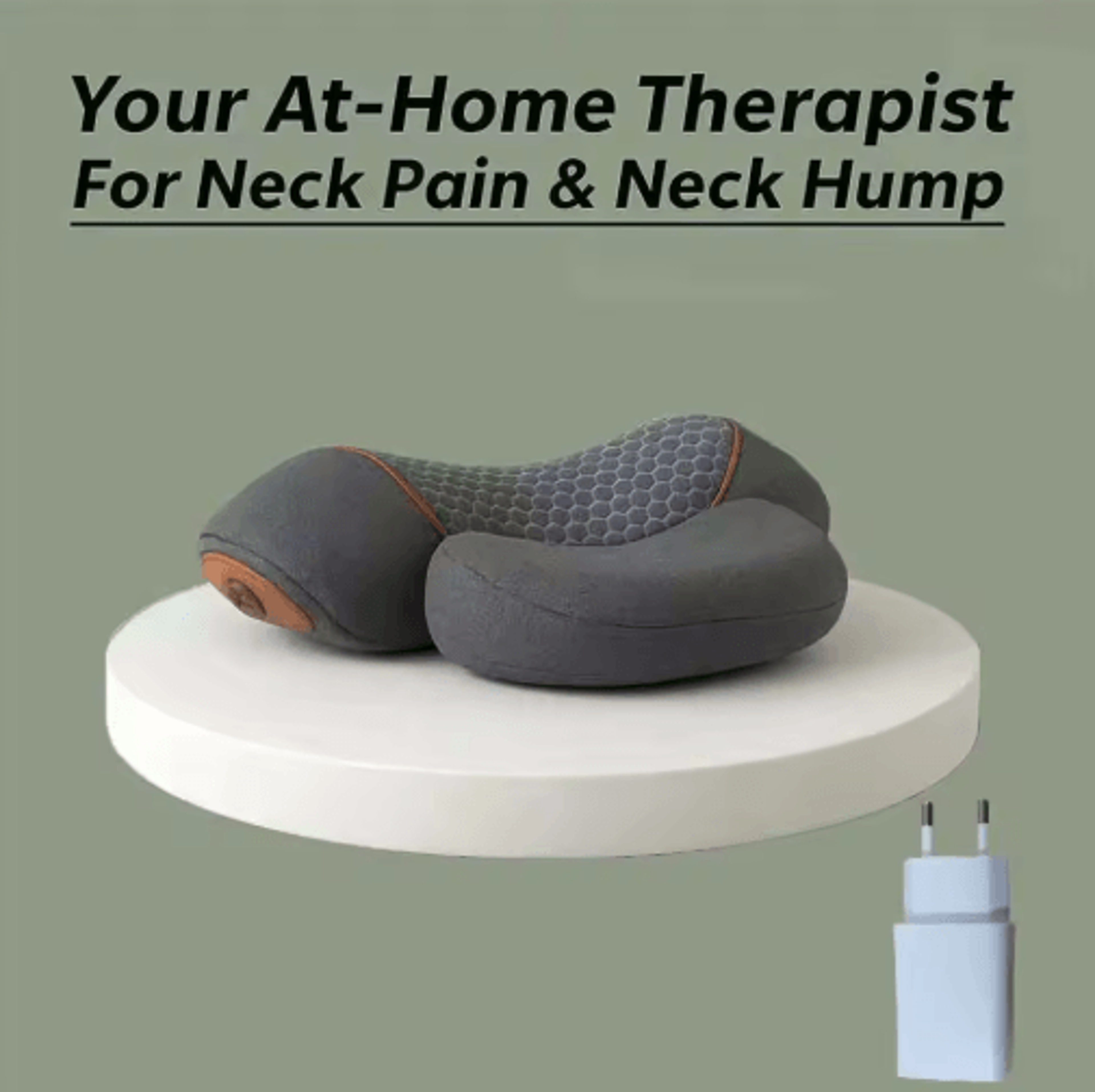 Electric Neck Traction Pillow Massager With Heat  Ergonomic Neck Massager Pillow For Cervical Relie 4