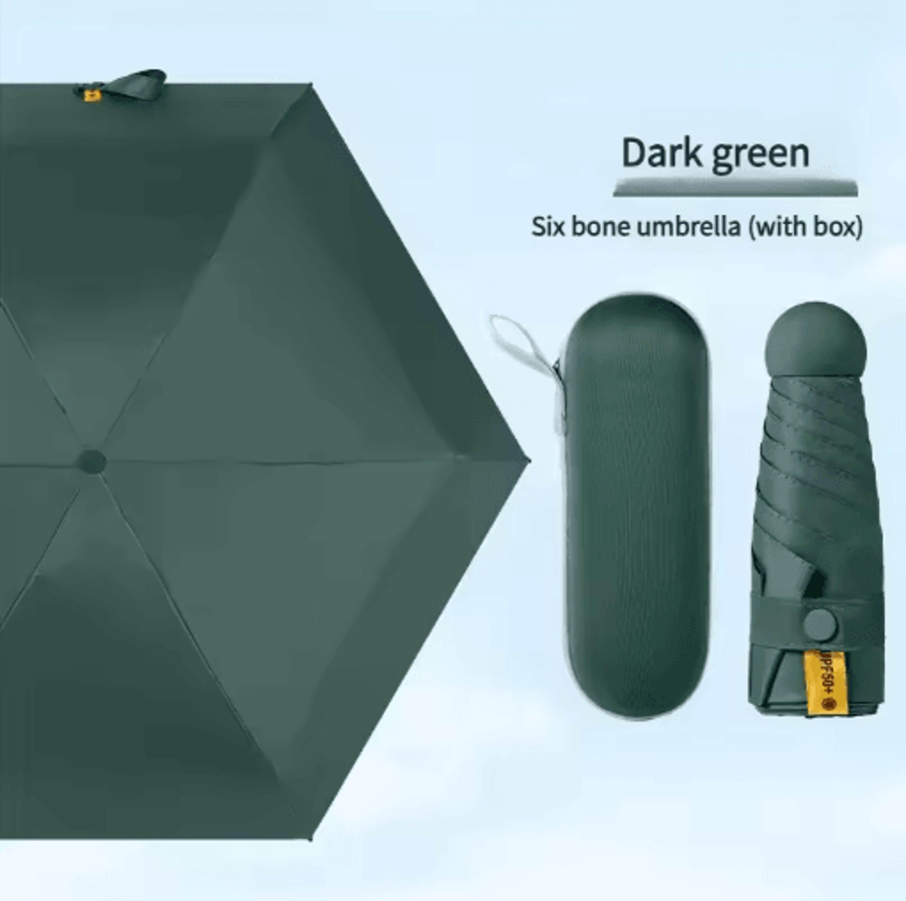 Capsule Mini Travel Umbrella Ultra Light Compact Travel Umbrella With UV Protection 4