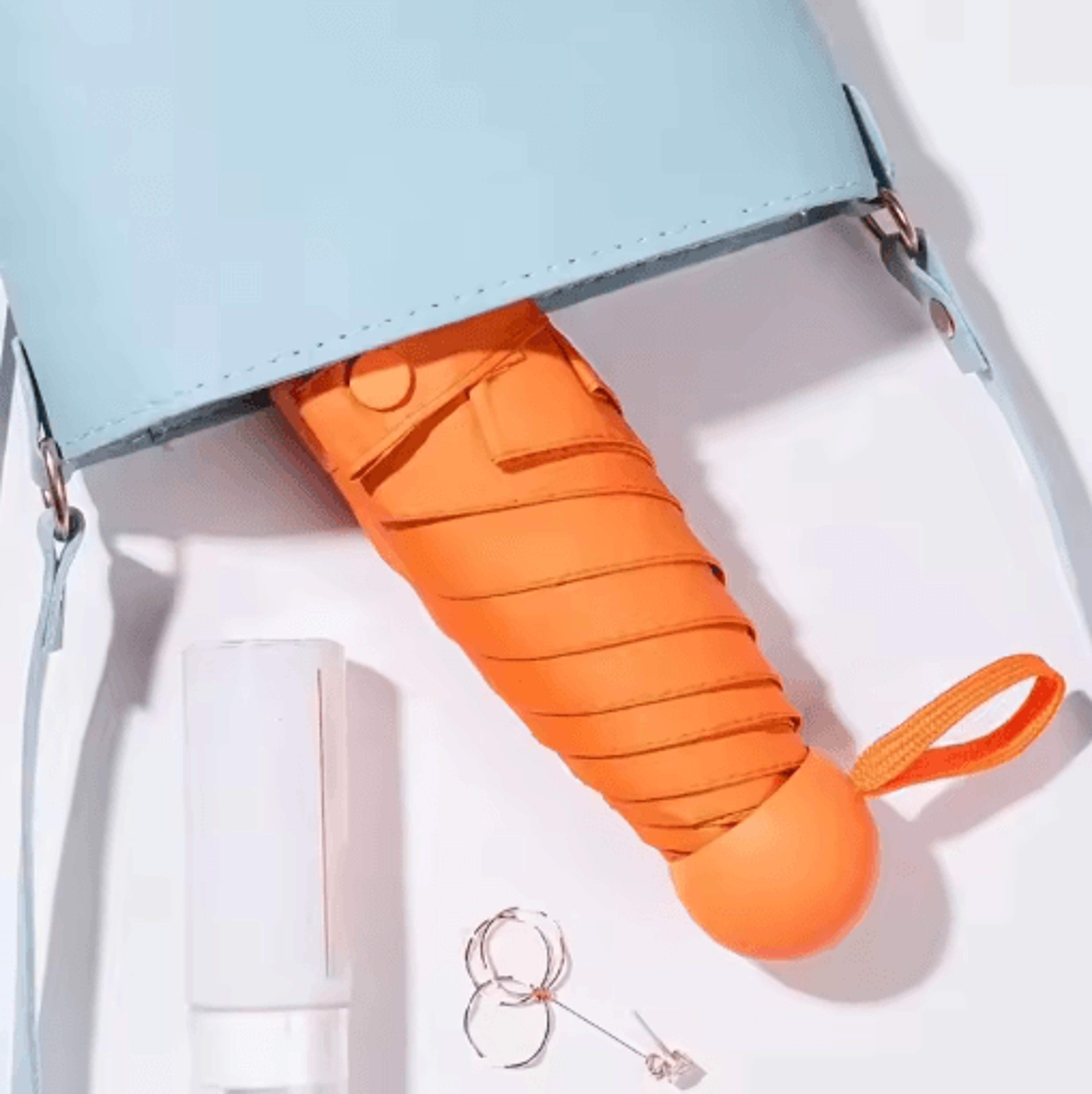 Capsule Mini Travel Umbrella Ultra Light Compact Travel Umbrella With UV Protection 8