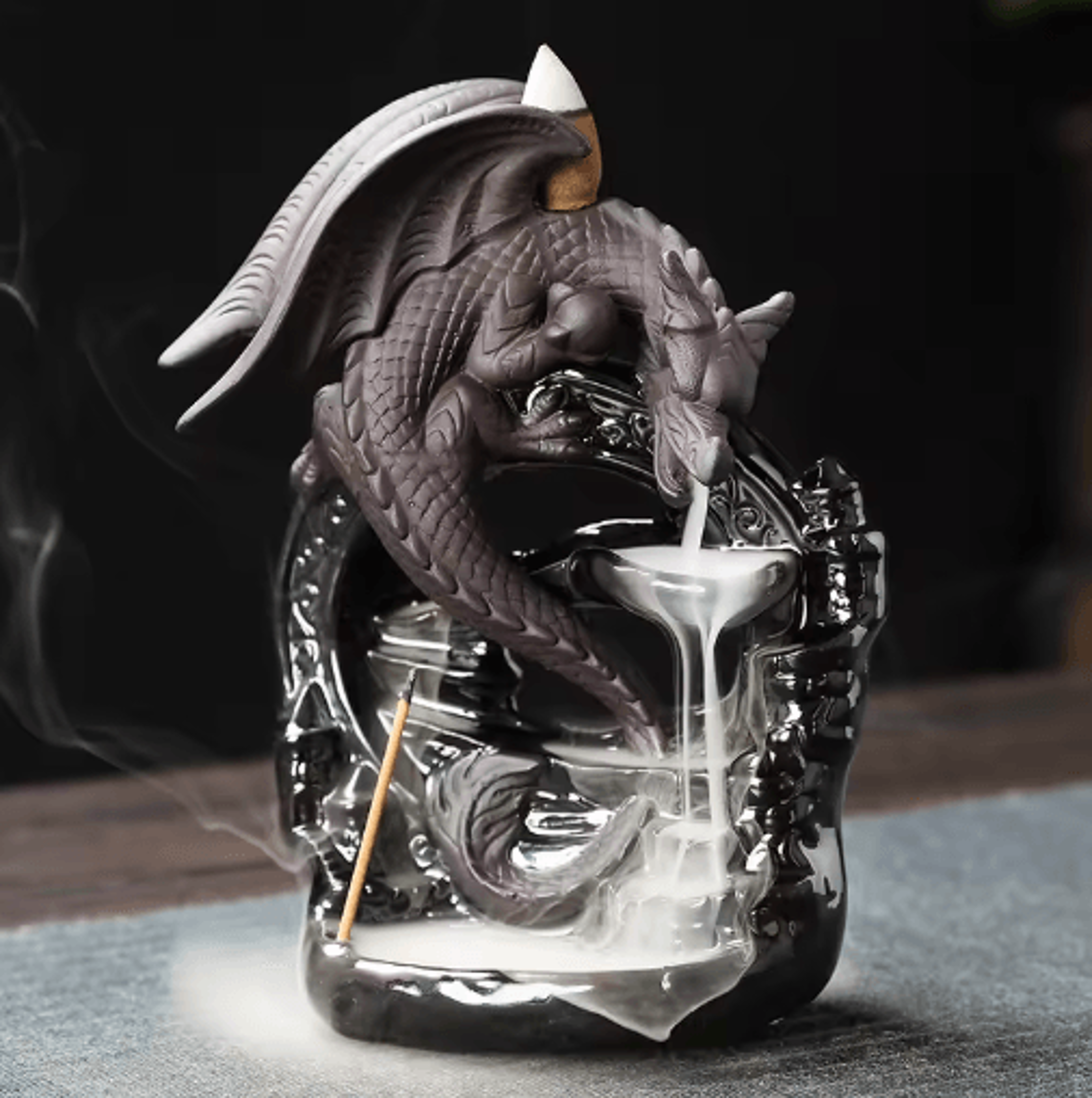 Ceramic Dragon Backflow Incense Burner Vintage Aromatherapy Decor For Home  Relaxation 1