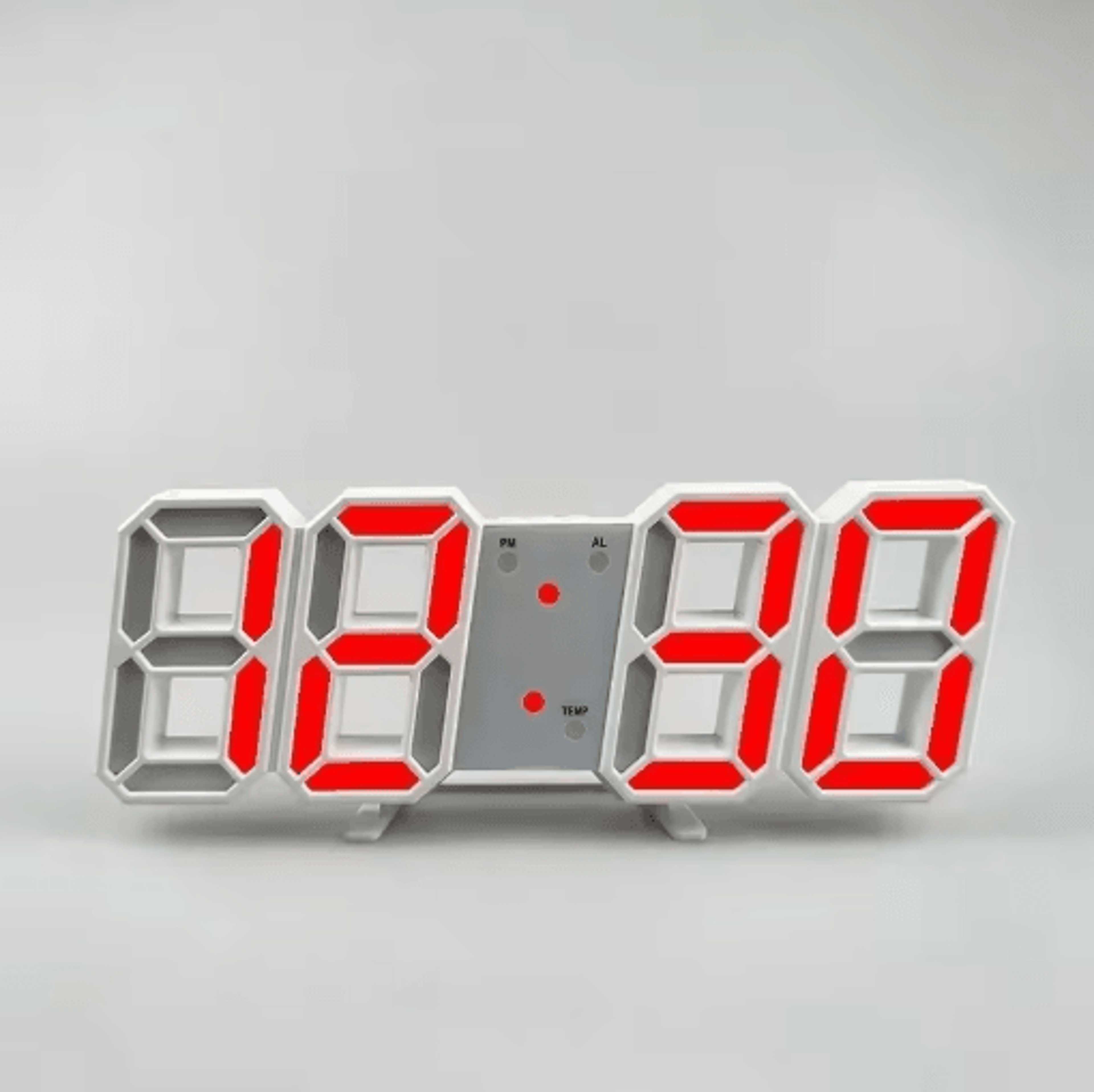 3D LED Digital Alarm Clock With Temperature Modern Wall  Desk Display Clock 1