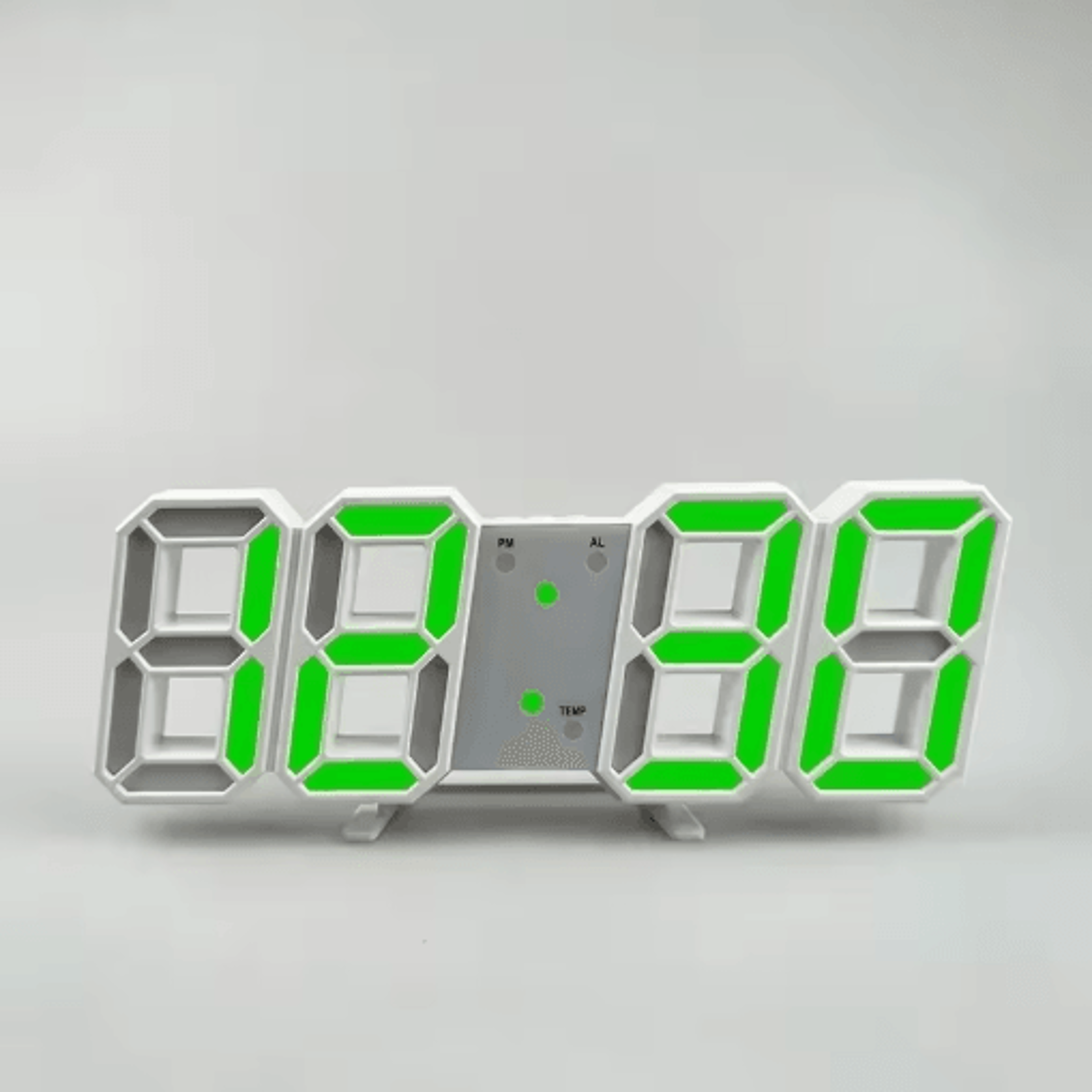 3D LED Digital Alarm Clock With Temperature Modern Wall  Desk Display Clock 5