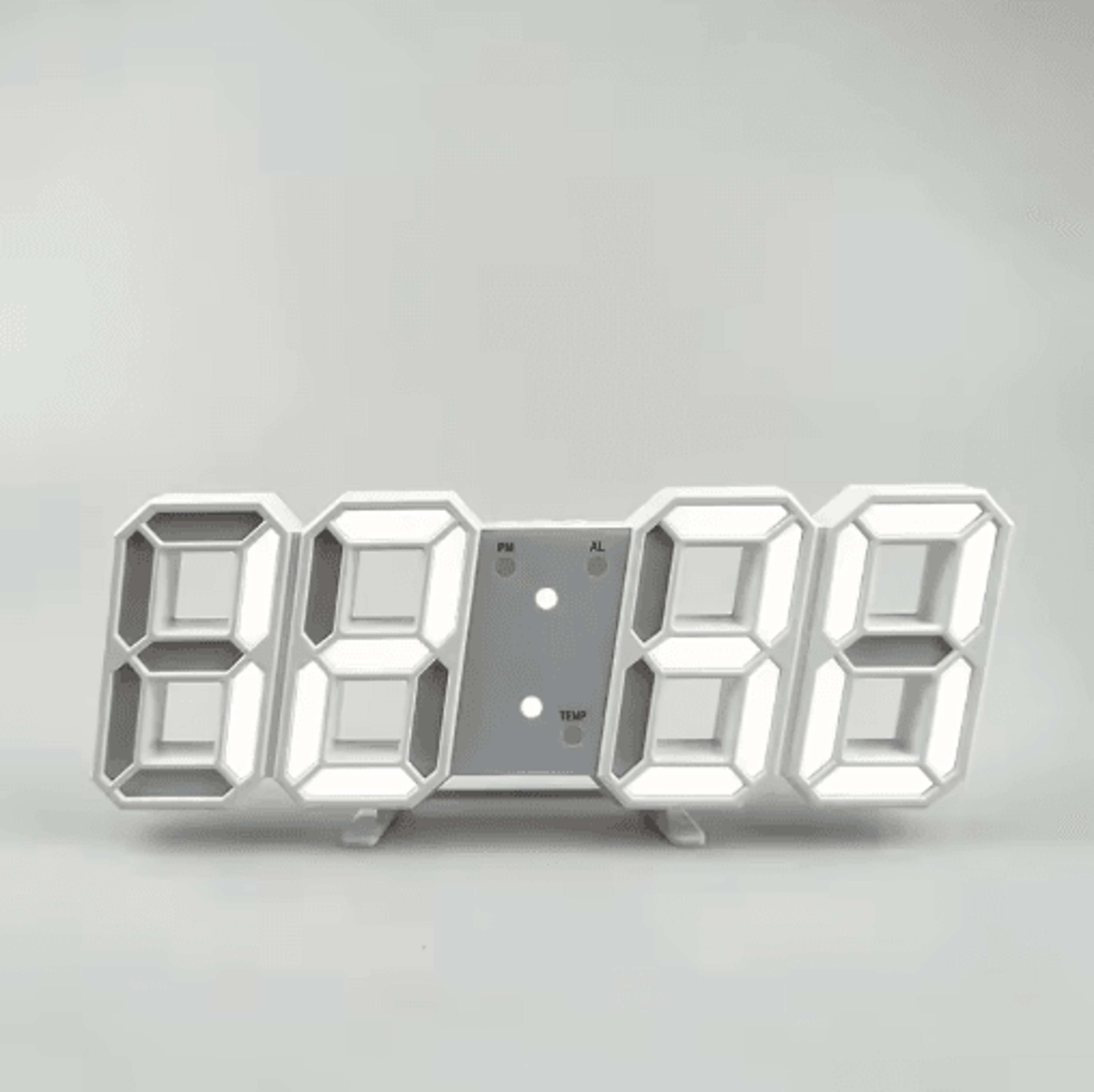 3D LED Digital Alarm Clock With Temperature Modern Wall  Desk Display Clock 7
