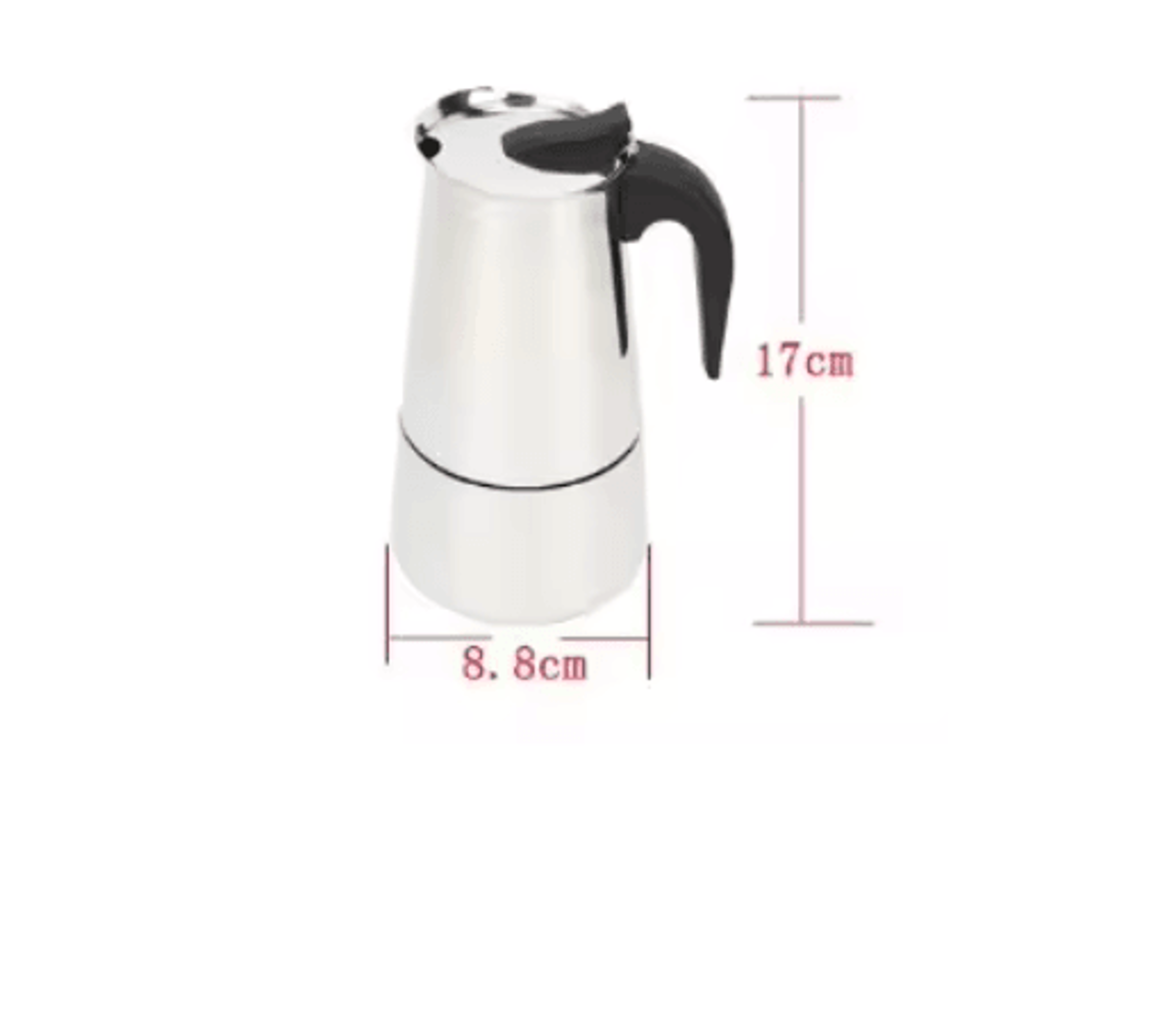 Stovetop Moka Pot Espresso Maker  469 Cup Italian Coffee Percolator 4