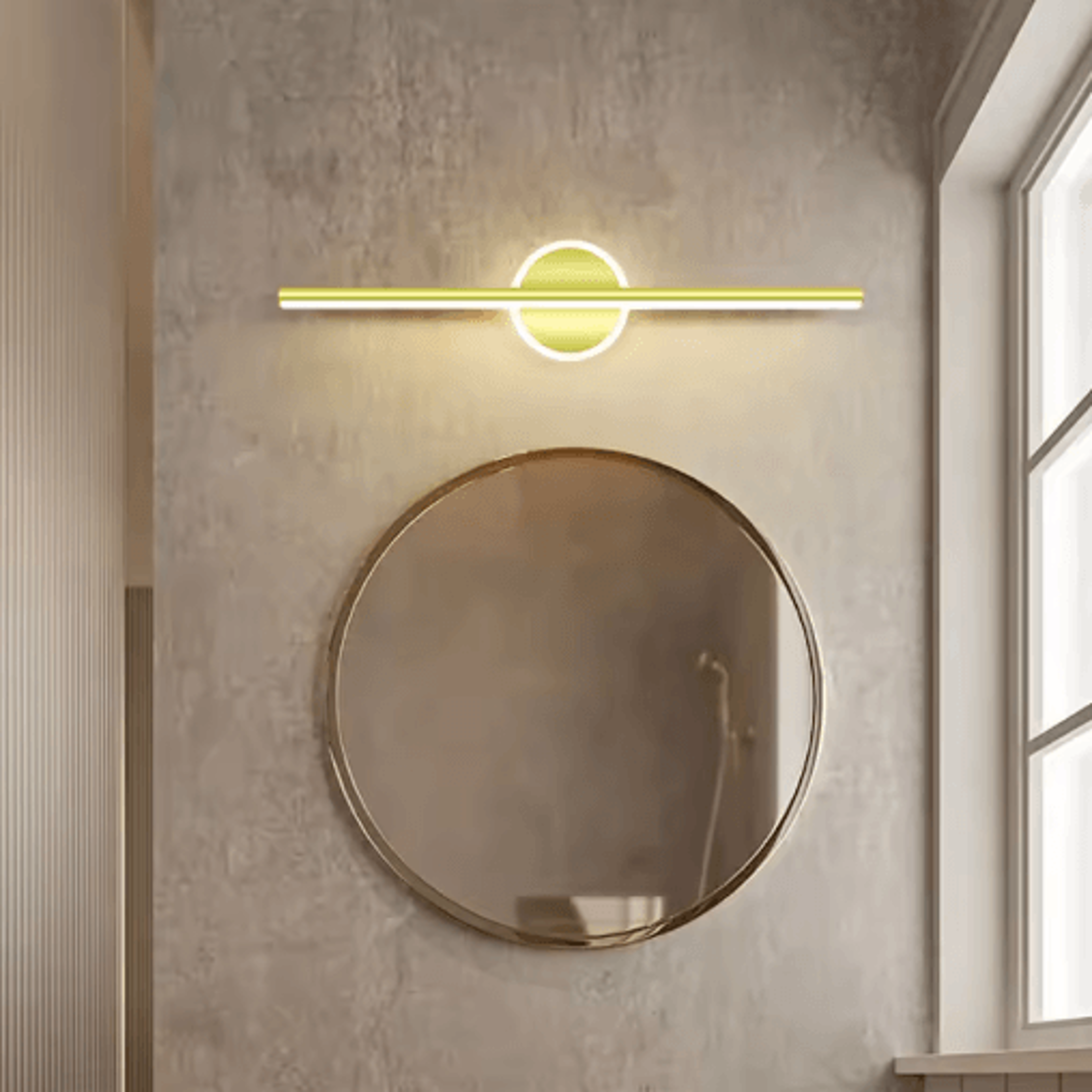 Modern LED Mirror Wall Light  4060cm Bathroom Vanity Lamp In Black  Gold 7