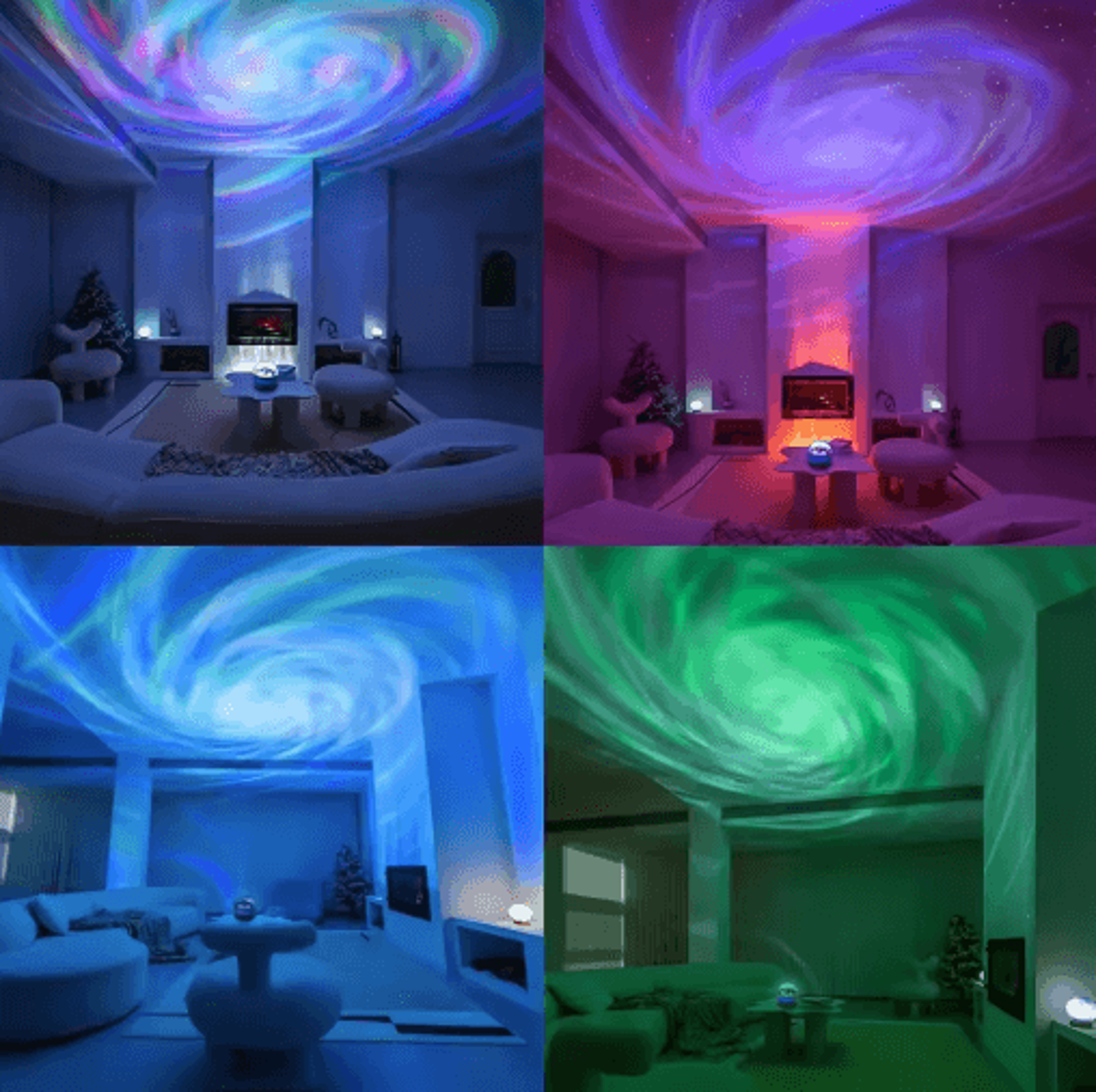 LED Galaxy Star Projector Light  MultiColor Night Lamp With Remote Control 9
