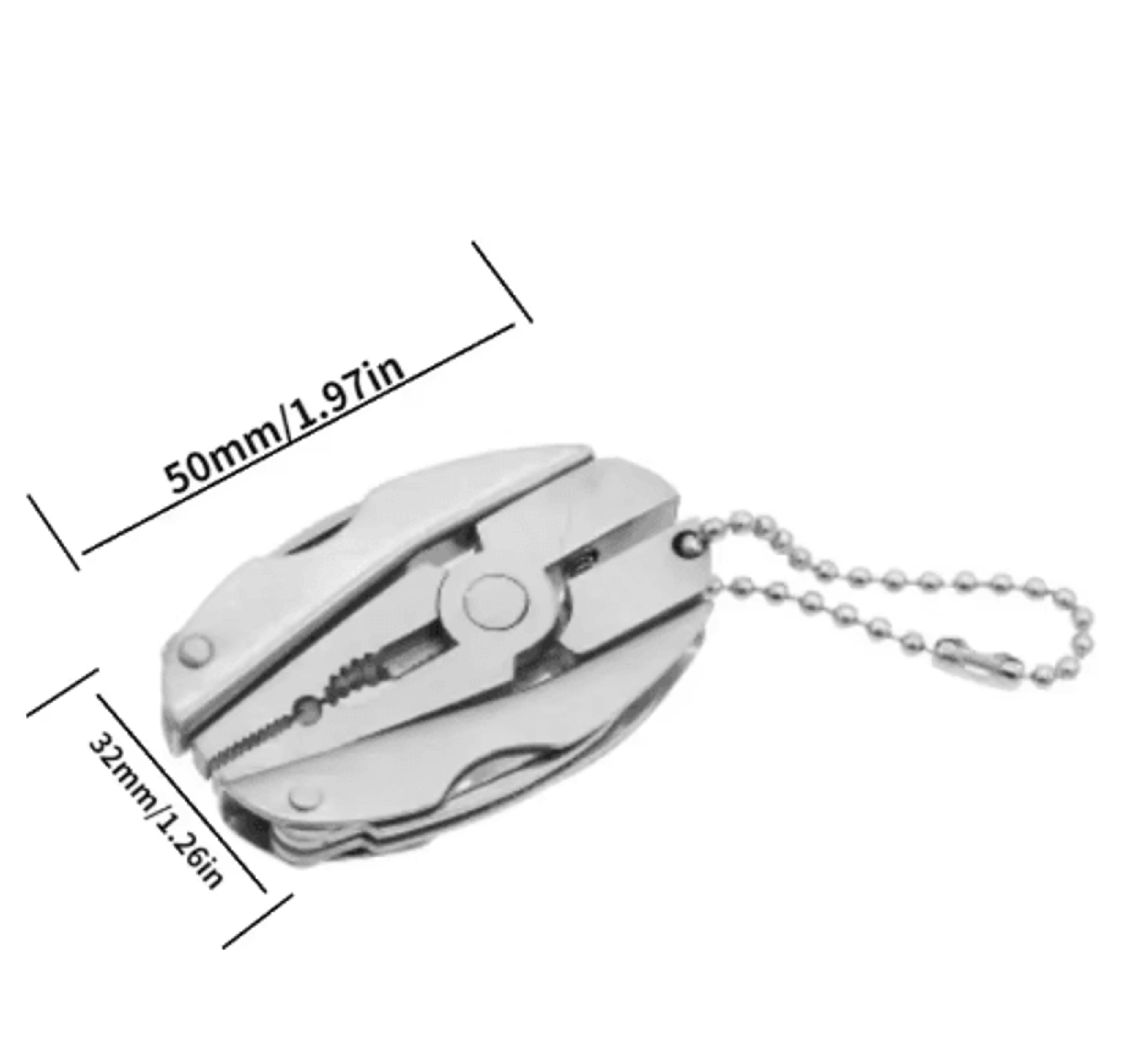 Portable Stainless Steel Multi Tool Pliers Keychain Compact EDC Outdoor Survival Multitoo 4