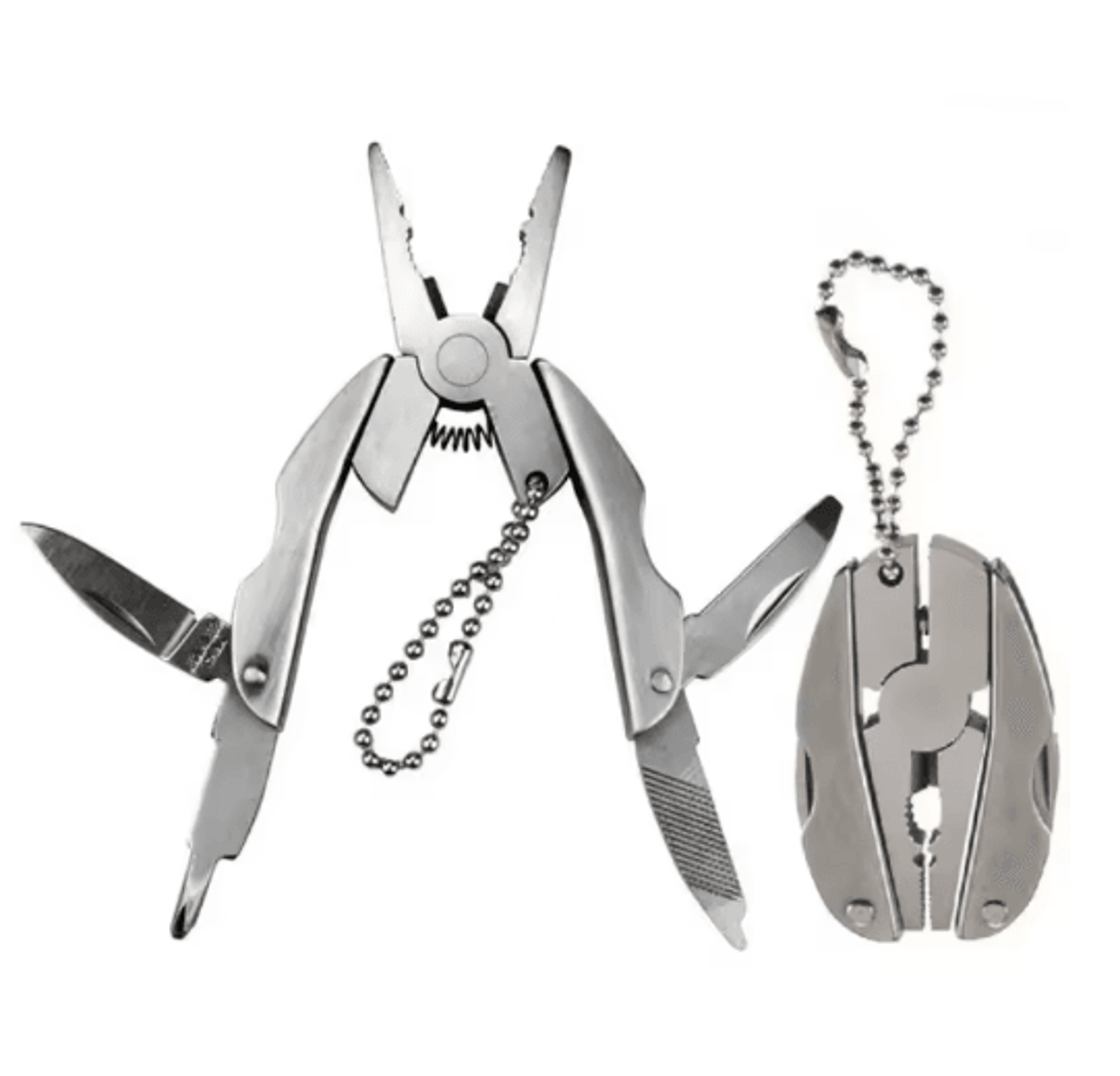 Portable Stainless Steel Multi Tool Pliers Keychain Compact EDC Outdoor Survival Multitoo 5