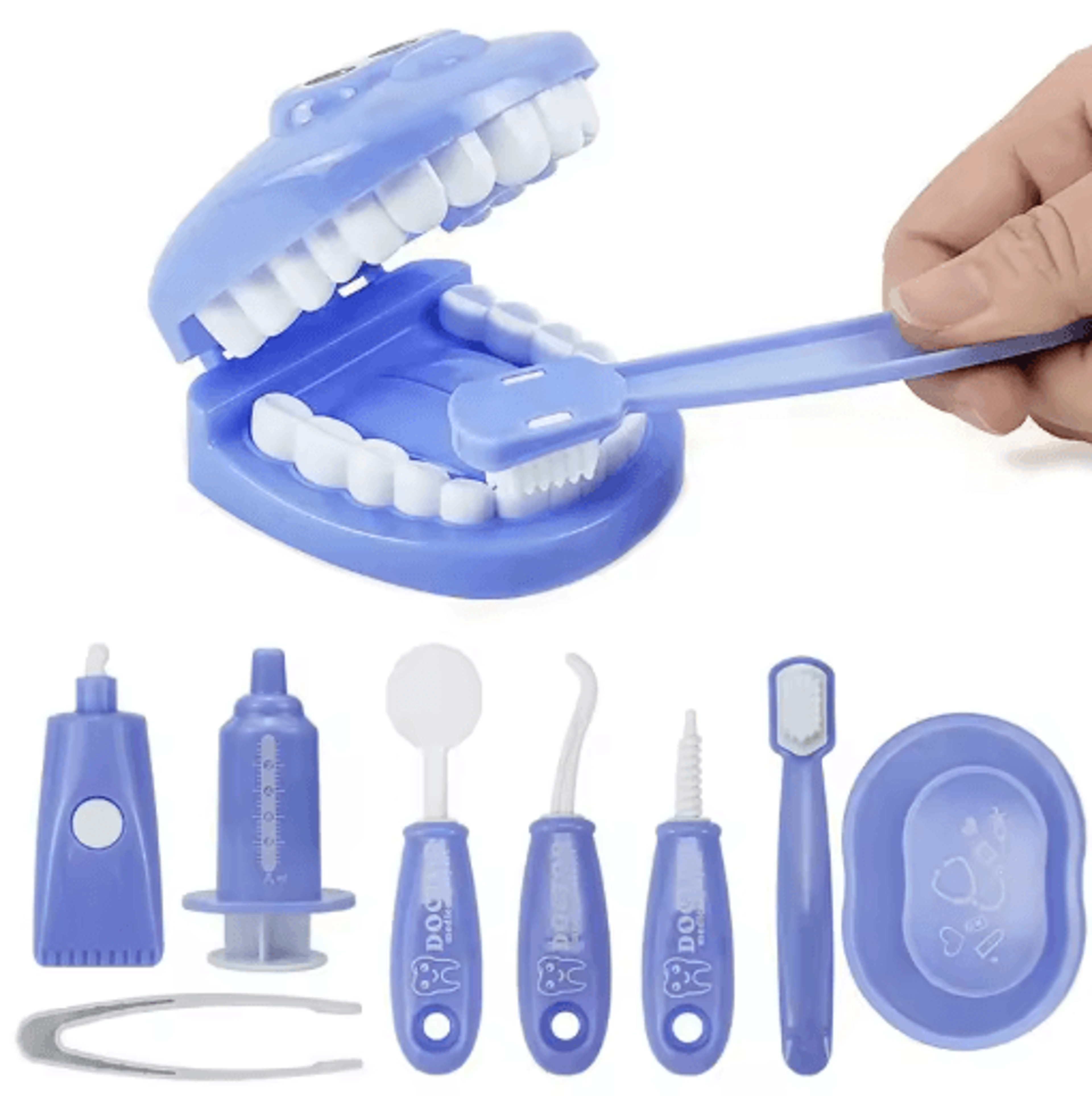 montessori doctor & dentist play set – kids tooth brushing educational role play toy