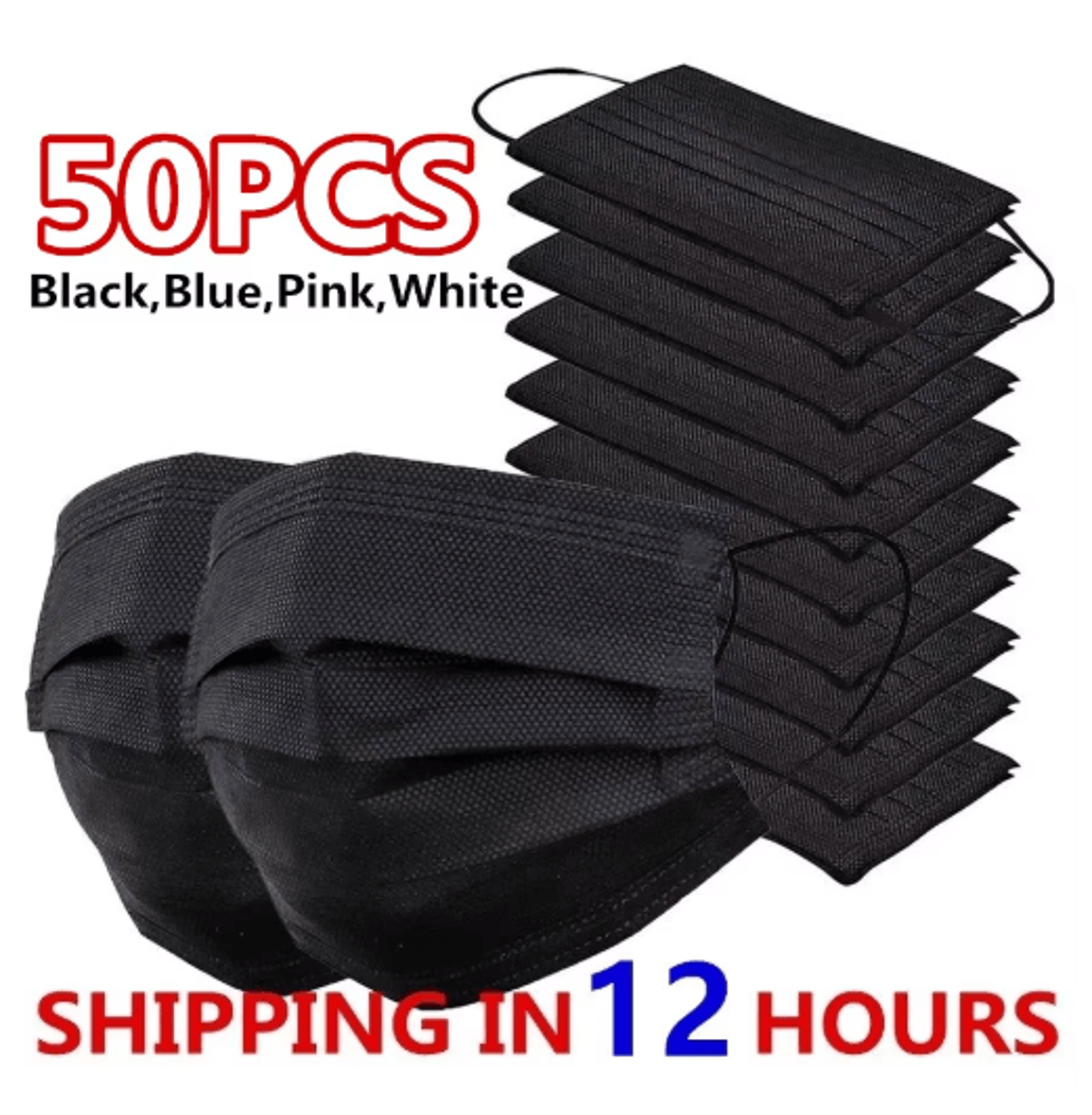 safe guard 3 layer disposable face masks breathable anti-dust protection with earloops