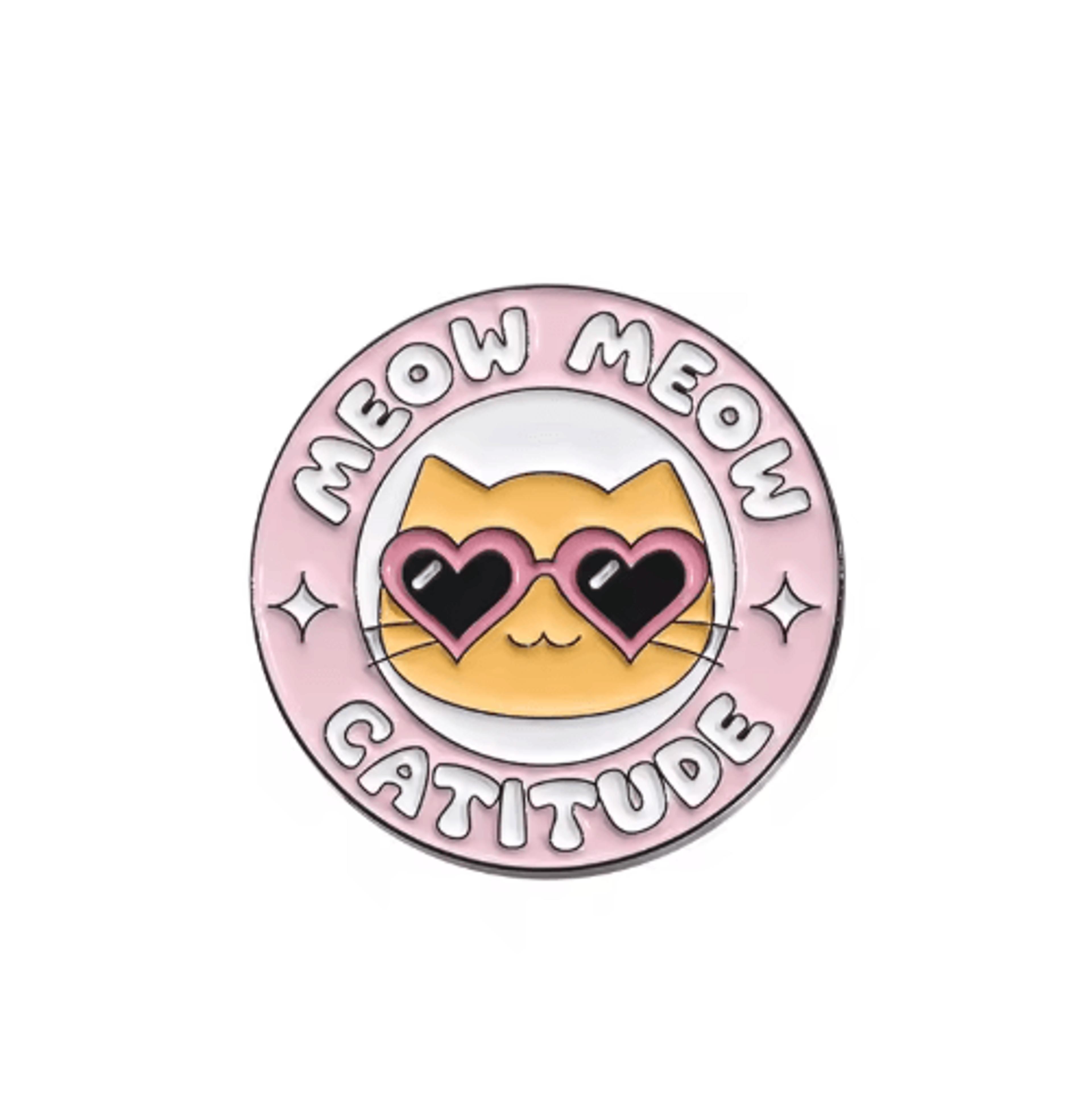 Catitude Jar Of Anti Depressants Enamel Pin Funny Cat Lady Brooch Gift 1