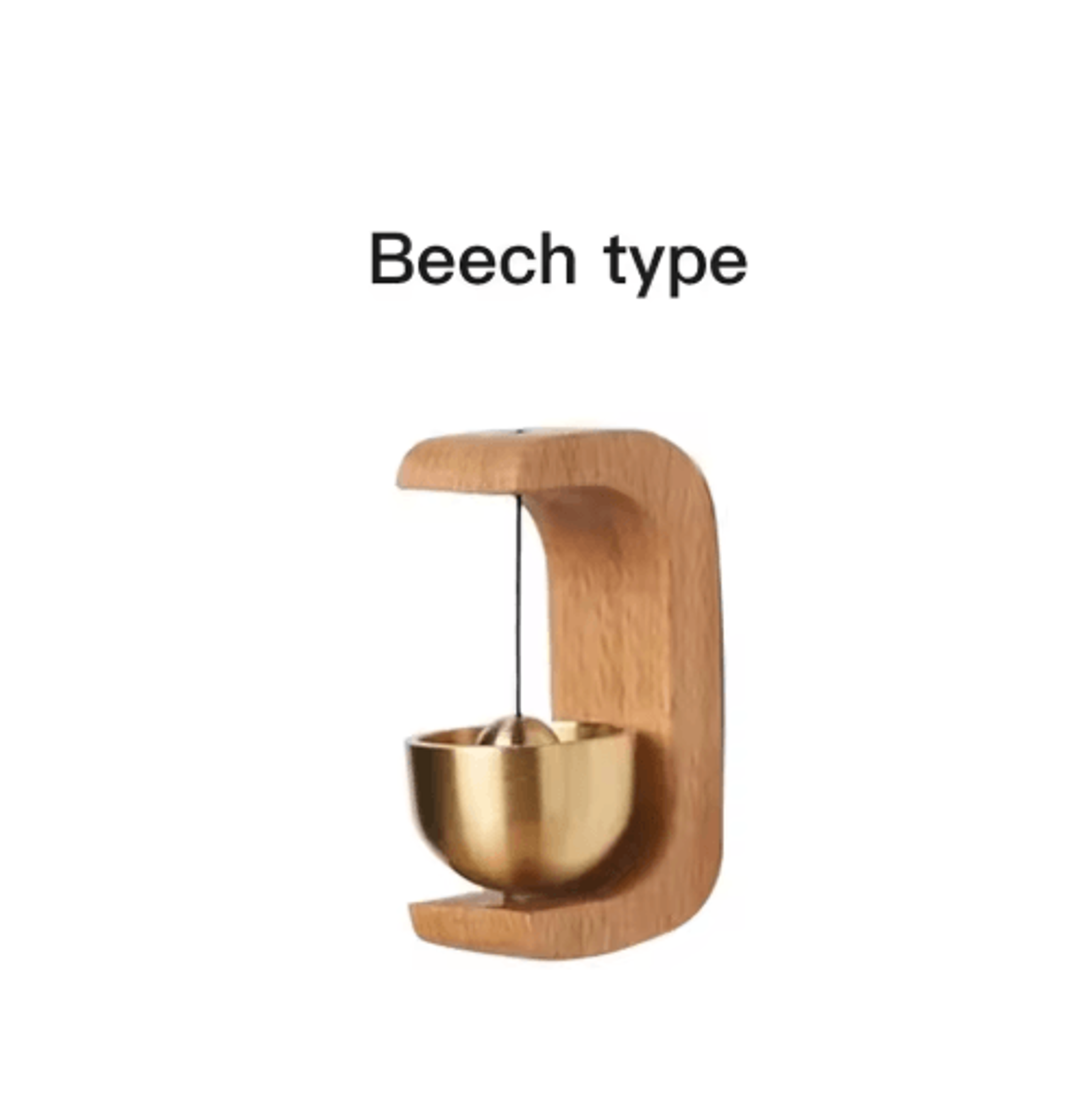Calm DoorTone Magnetic Wind Bell Wooden Beech Door Chime With Copper Sound 2